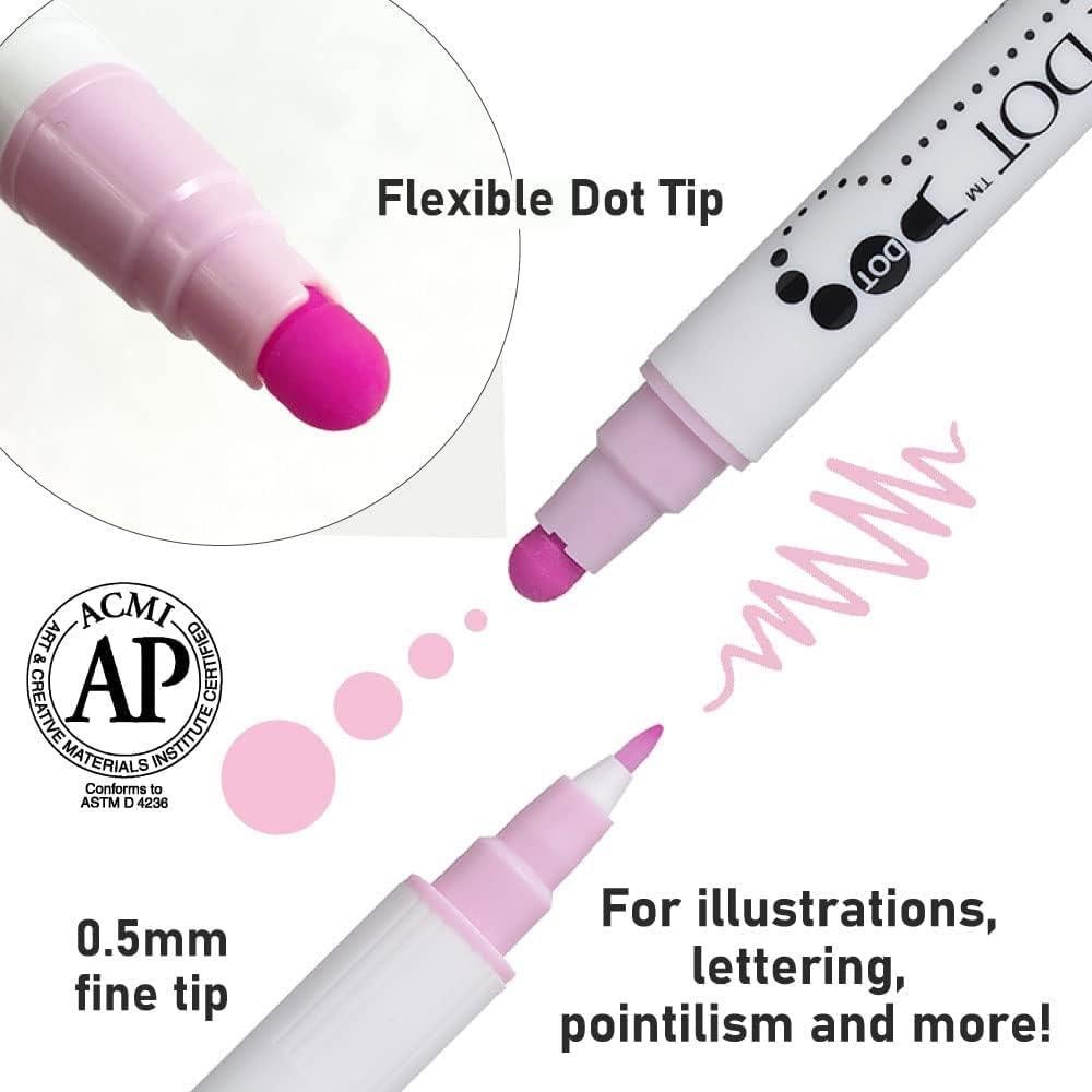 Marcadores Kuretake Zig Clean Colour Dot Set 4 Pzas 0.5mm