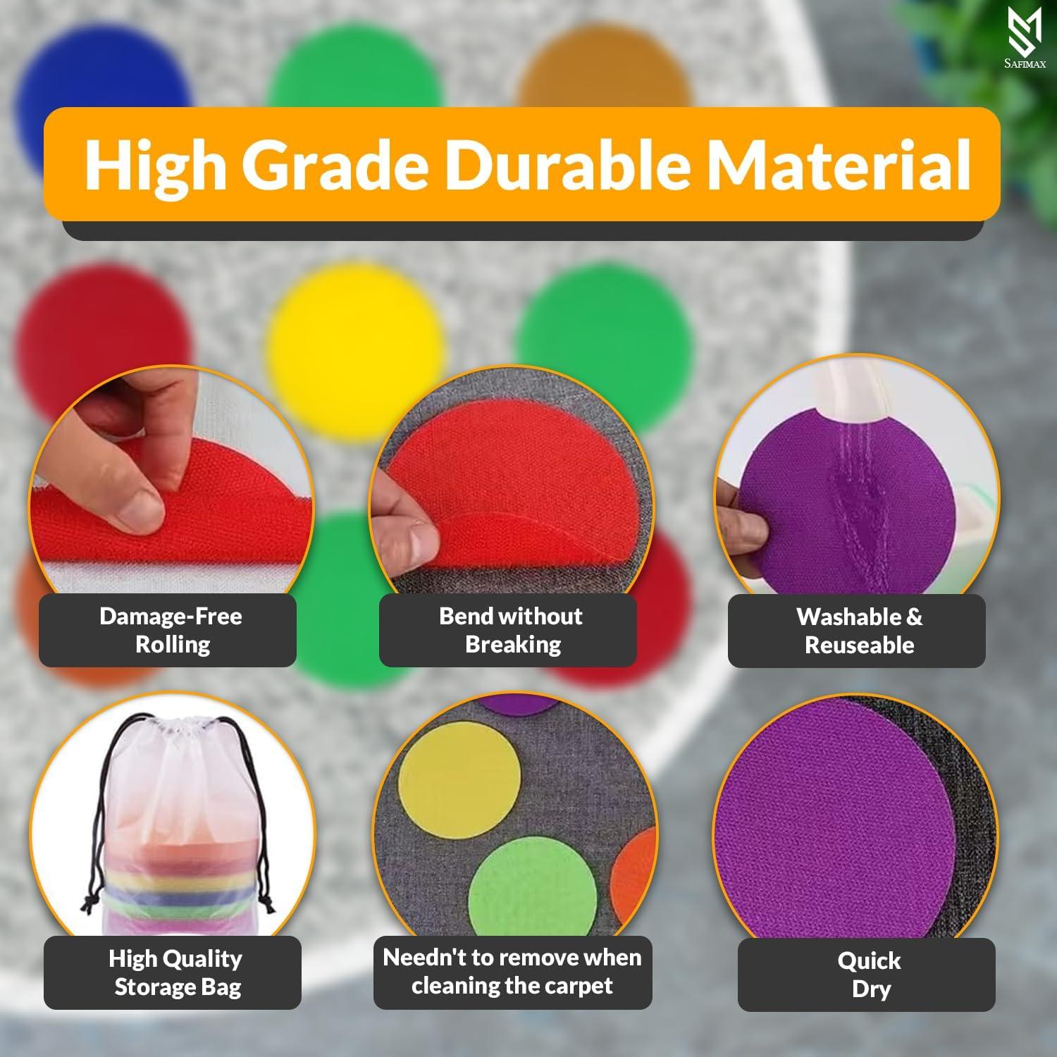 Puntos de Alfombra SAFIMAX 60PCS 12.7cm Colores Brillantes