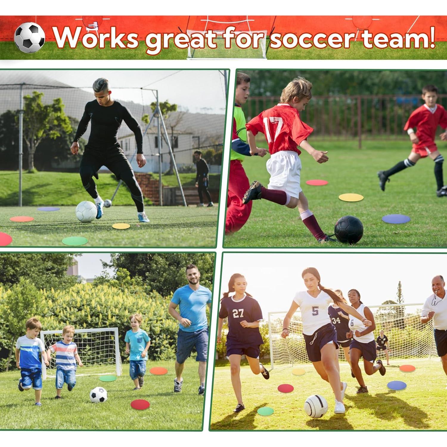 Juego de 30 Marcadores de Piso Suprwin 10cm en 5 Colores