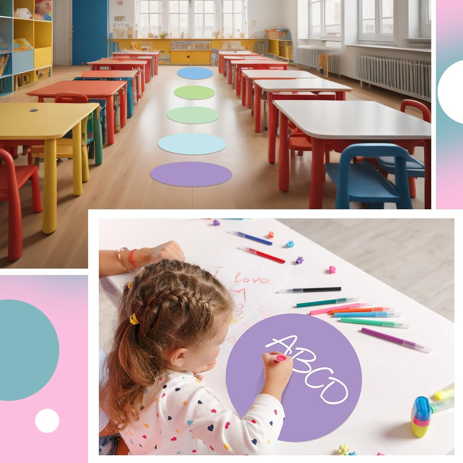 Puntos de Borrado Circulares Coloridos Lincia 27 cm - 24 Piezas