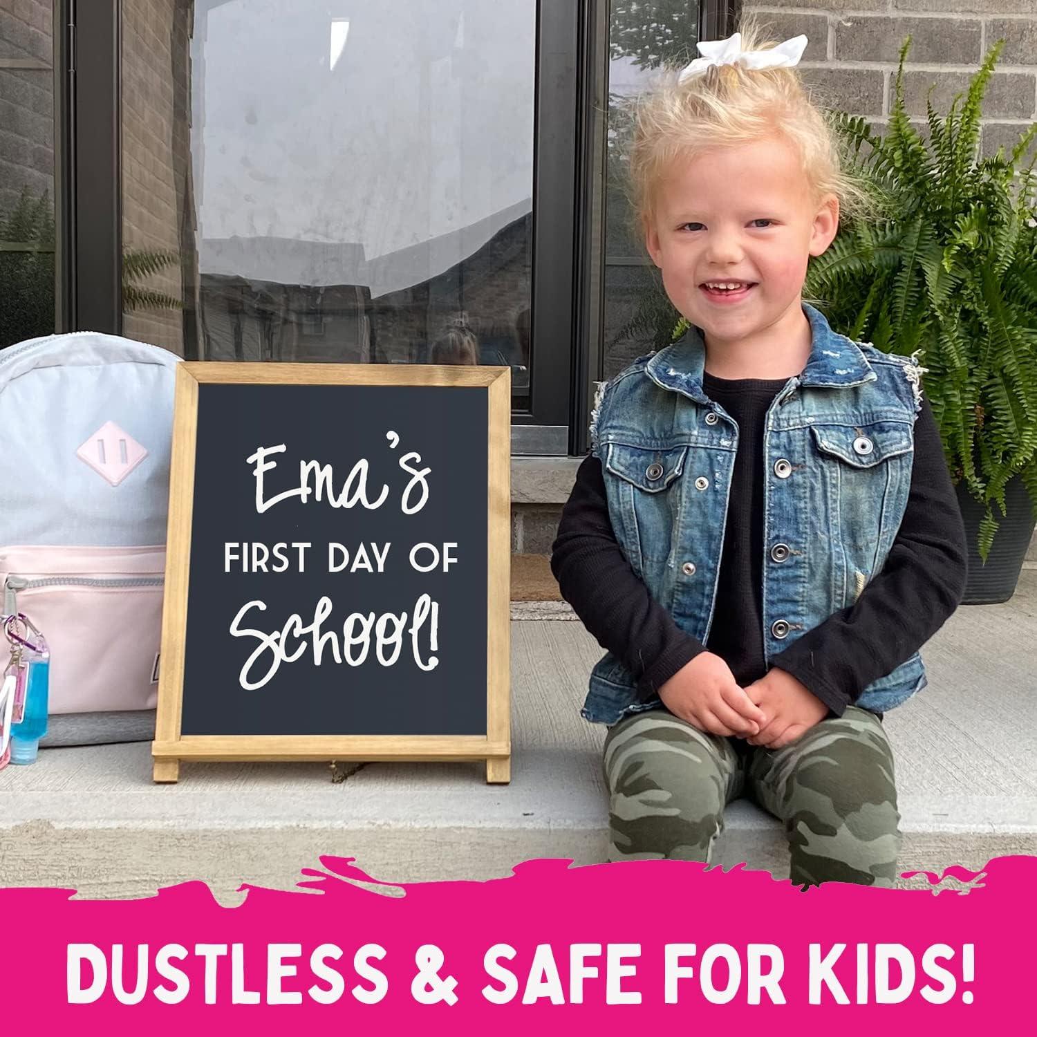 Marcadores de Tiza Blanca Chalkola Punta Fina 3mm - 4 Unidades