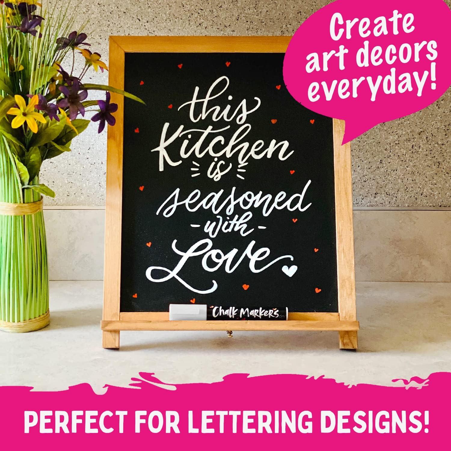 Marcadores de Tiza Blanca Chalkola Punta Fina 3mm - 4 Unidades