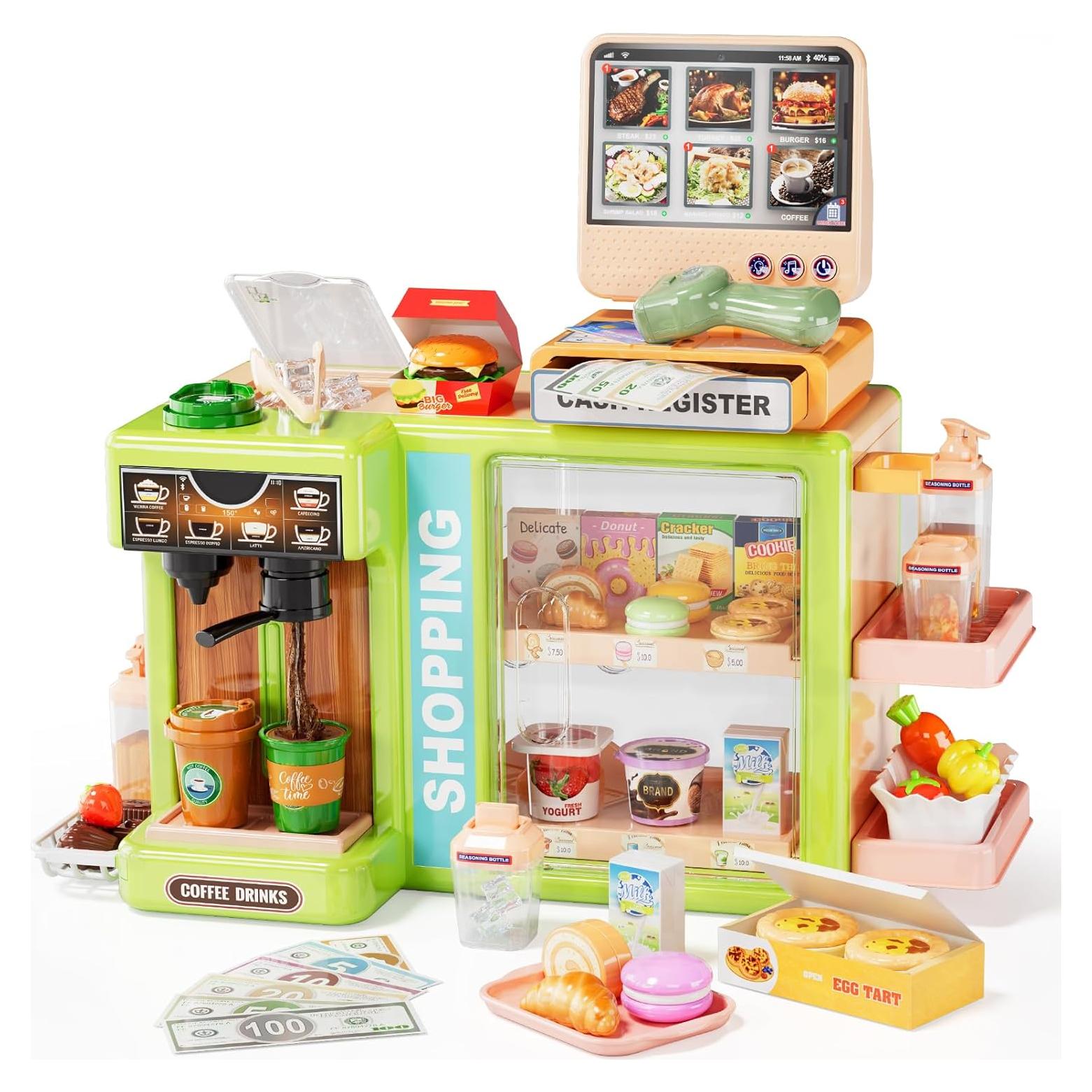 Juego de Supermercado Infantil Pupu Pig 5 en 1 con Caja Registradora