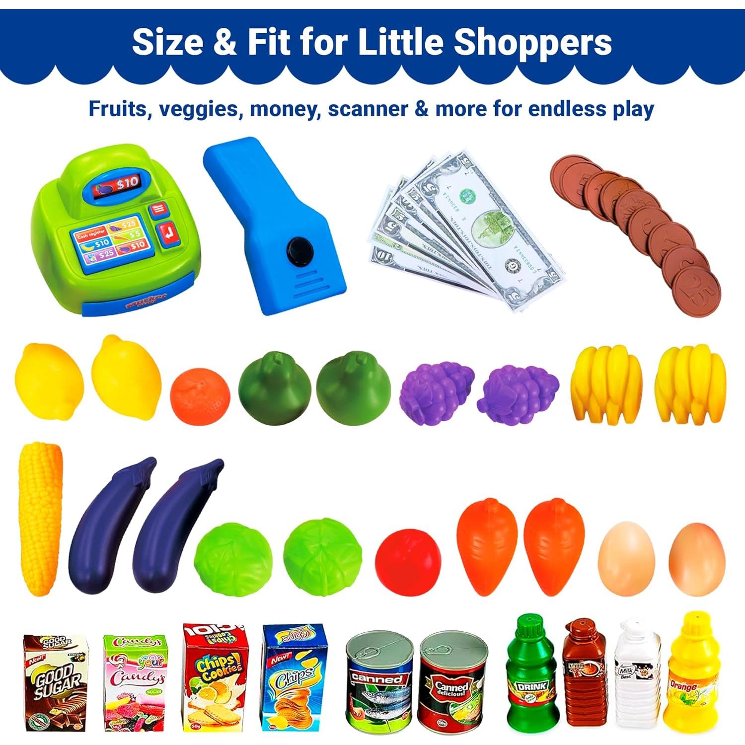 Juego de Supermercado OLEOCA con Carrito y Caja Registradora