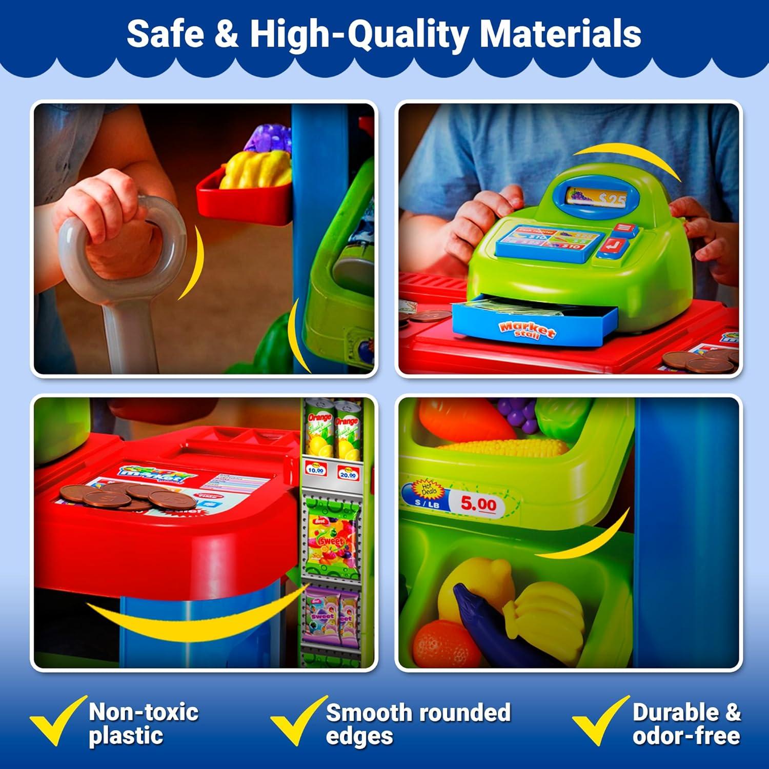 Juego de Supermercado OLEOCA con Carrito y Caja Registradora