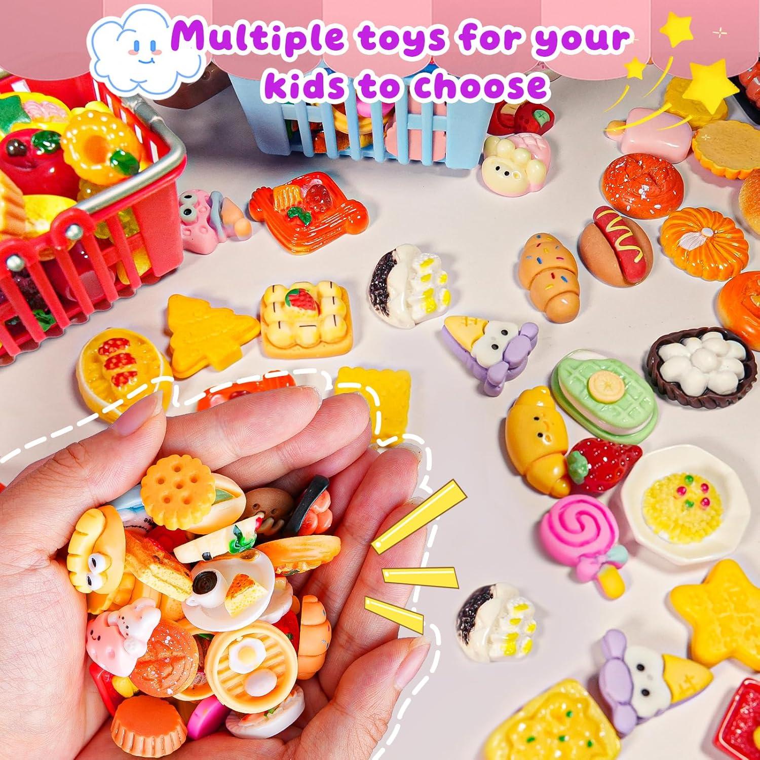Mini Juguetes de Comida YOUHORYA - Carrito, Estantes y Más