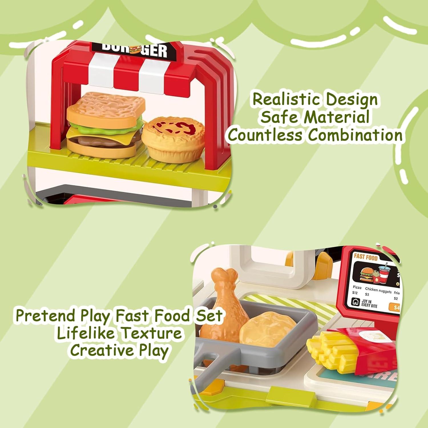 Juego de Comida Rápida Portátil Hami 55 Piezas para Niños