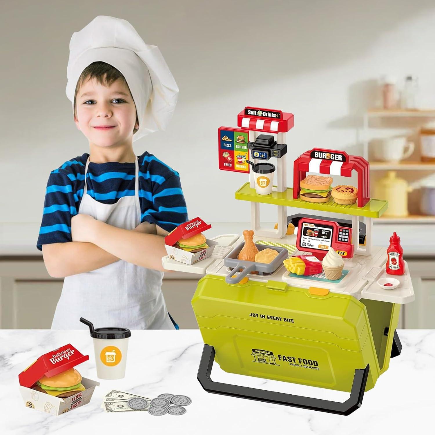 Juego de Comida Rápida Portátil Hami 55 Piezas para Niños