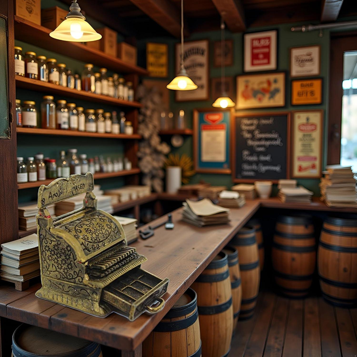 Caja Registradora Vintage Miniatura Jowxsx 1:12 Metal 42g