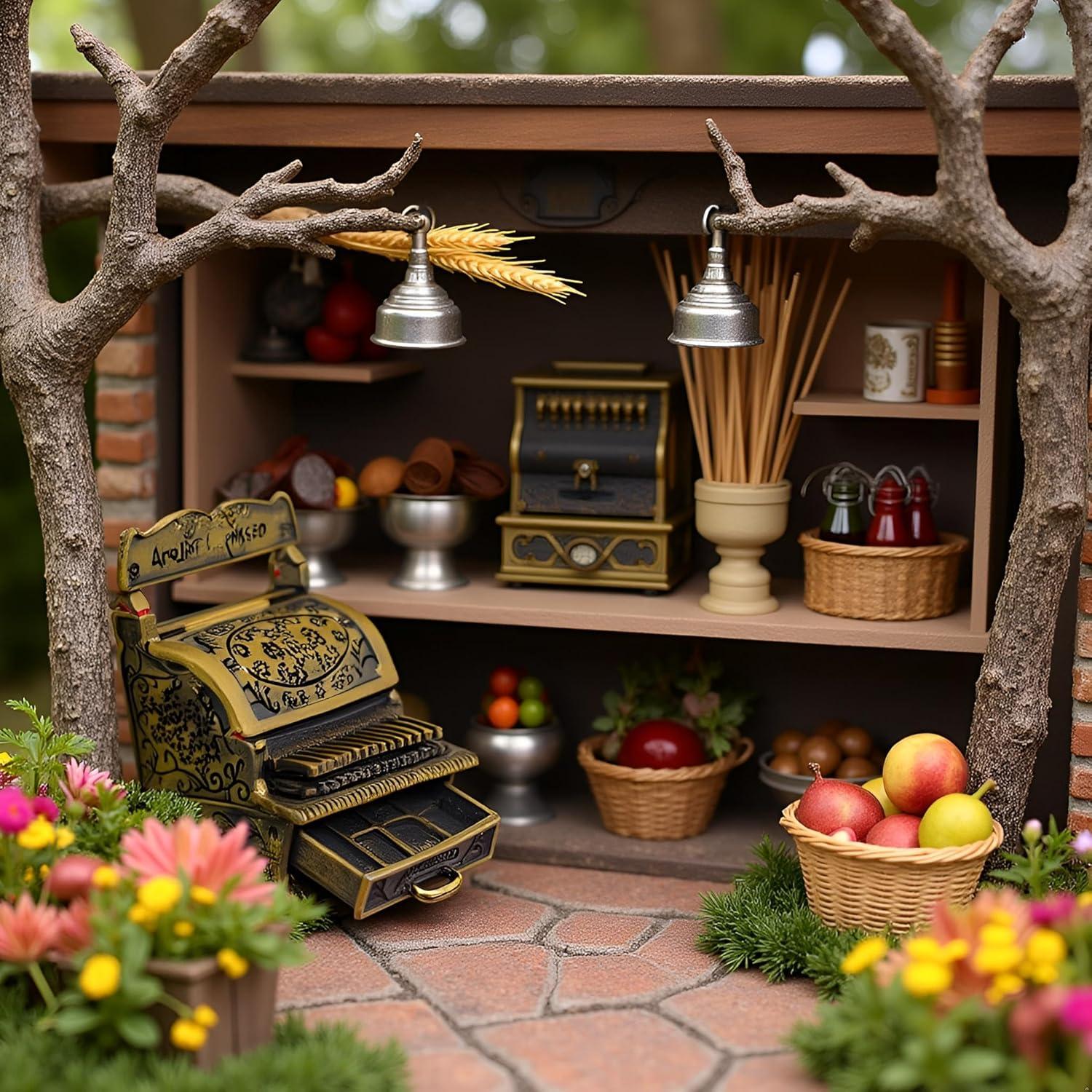 Caja Registradora Vintage Miniatura Jowxsx 1:12 Metal 42g