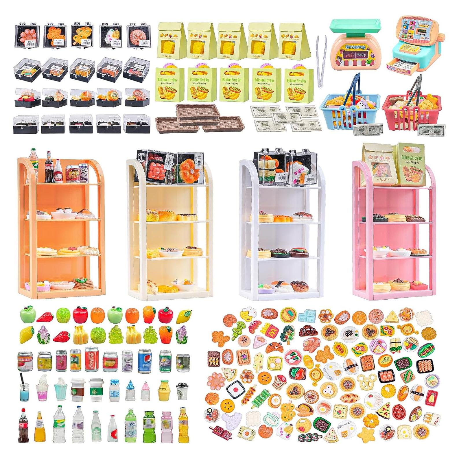 Juego de Mini Supermercado 199 Piezas Galaoma para Muñecas