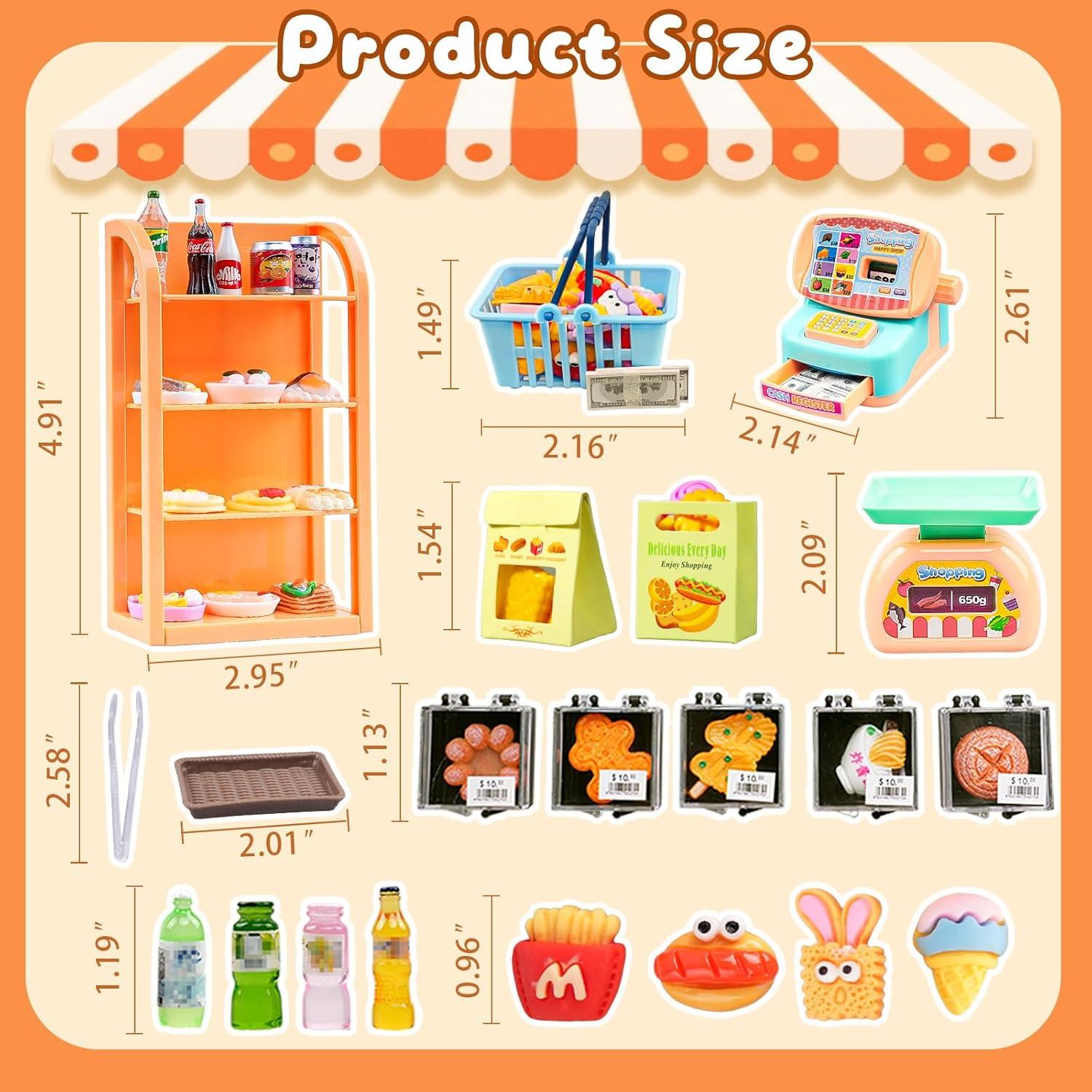 Juego de Mini Supermercado 199 Piezas Galaoma para Muñecas