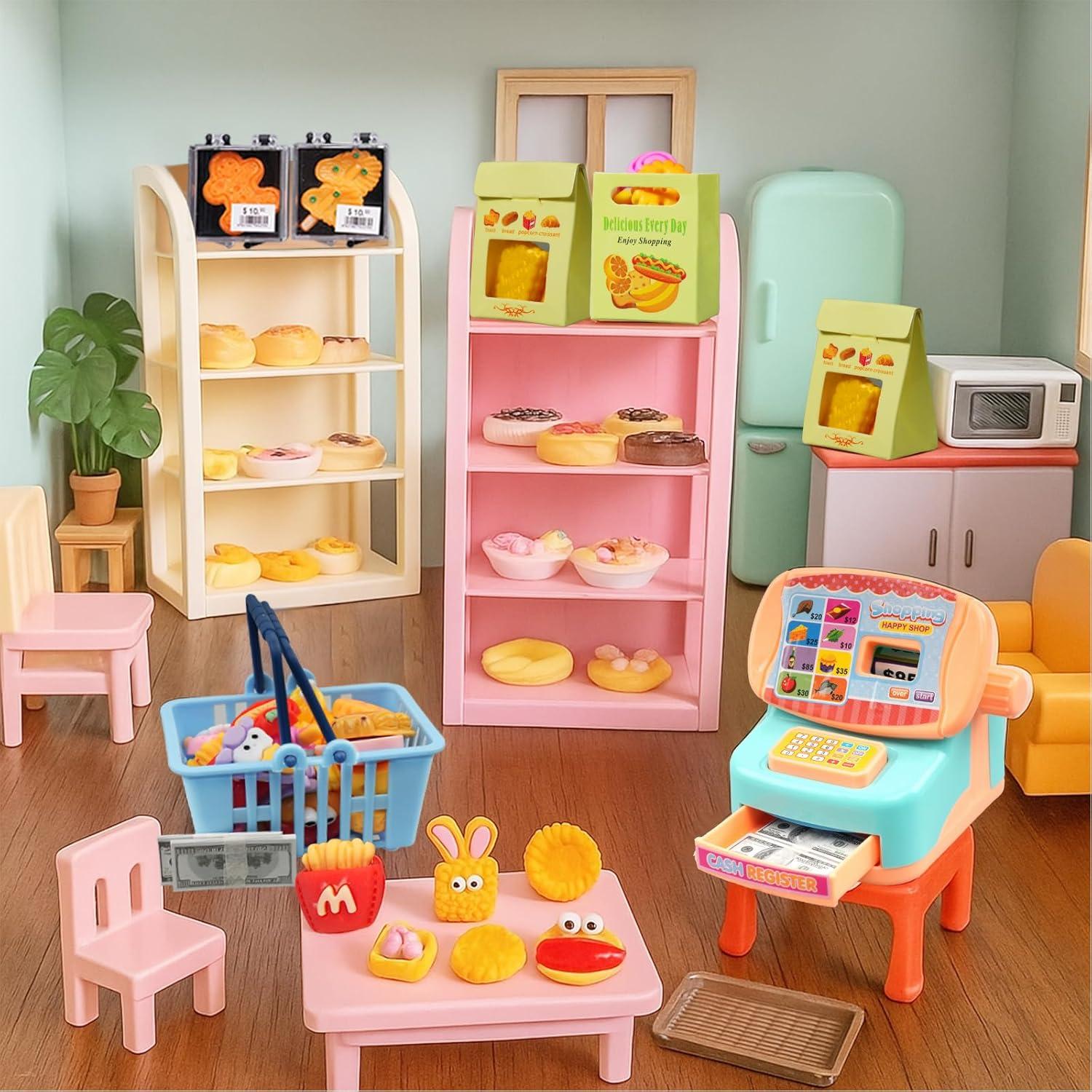 Juego de Mini Supermercado 199 Piezas Galaoma para Muñecas