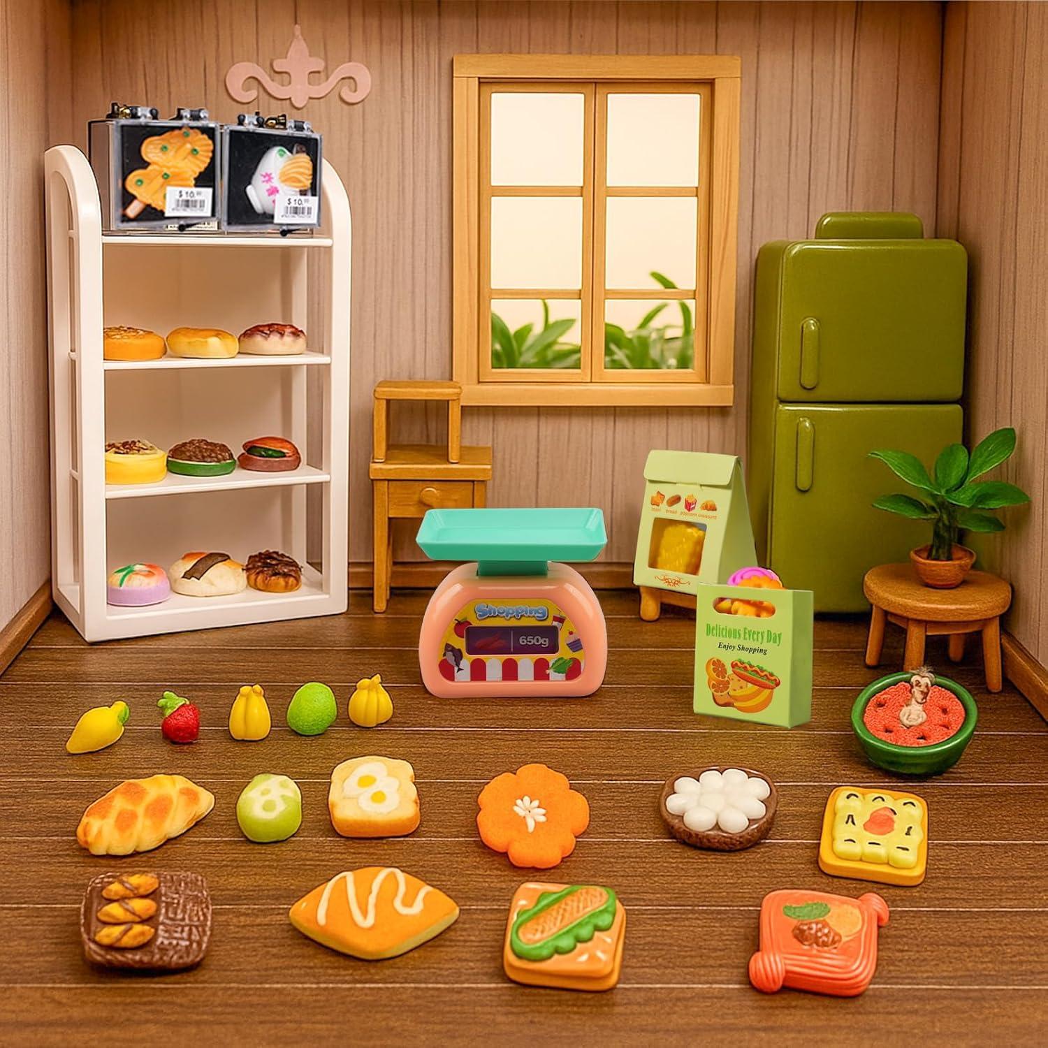 Juego de Mini Supermercado 199 Piezas Galaoma para Muñecas