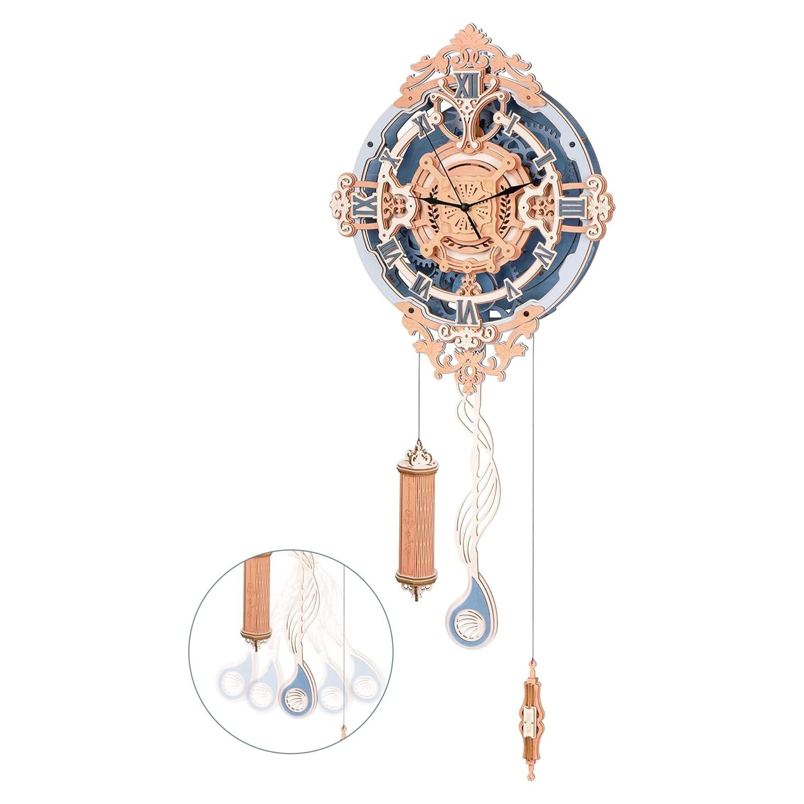 Rompecabezas 3D Reloj de Madera ROBOTIME 231 Piezas DIY