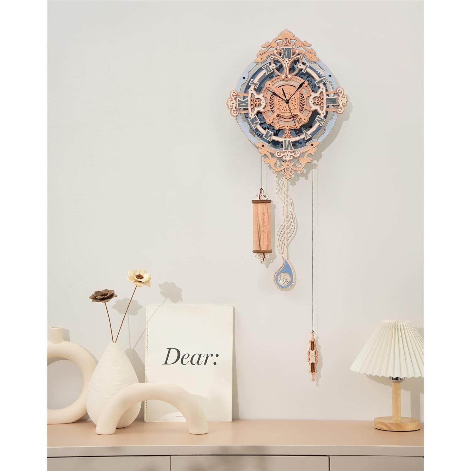 Rompecabezas 3D Reloj de Madera ROBOTIME 231 Piezas DIY