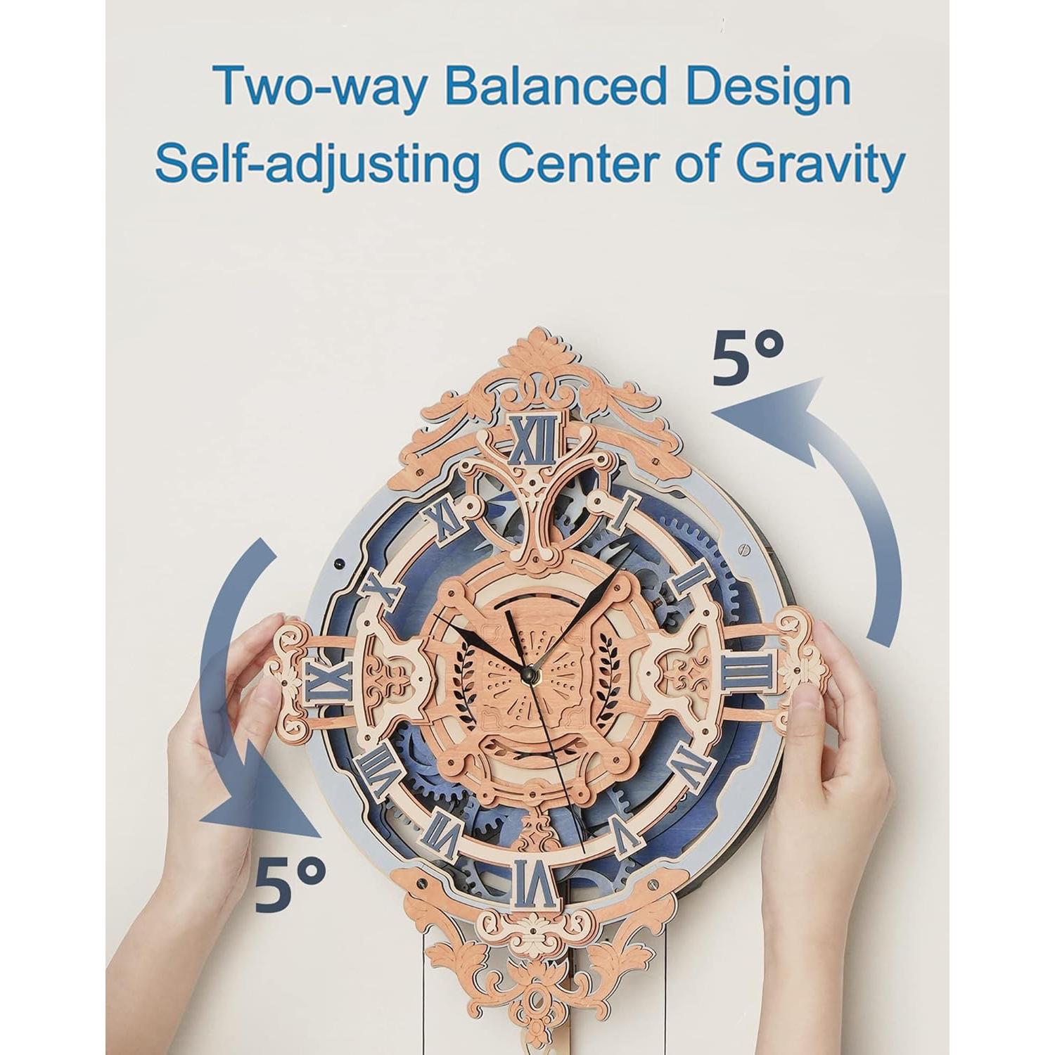 Rompecabezas 3D Reloj de Madera ROBOTIME 231 Piezas DIY