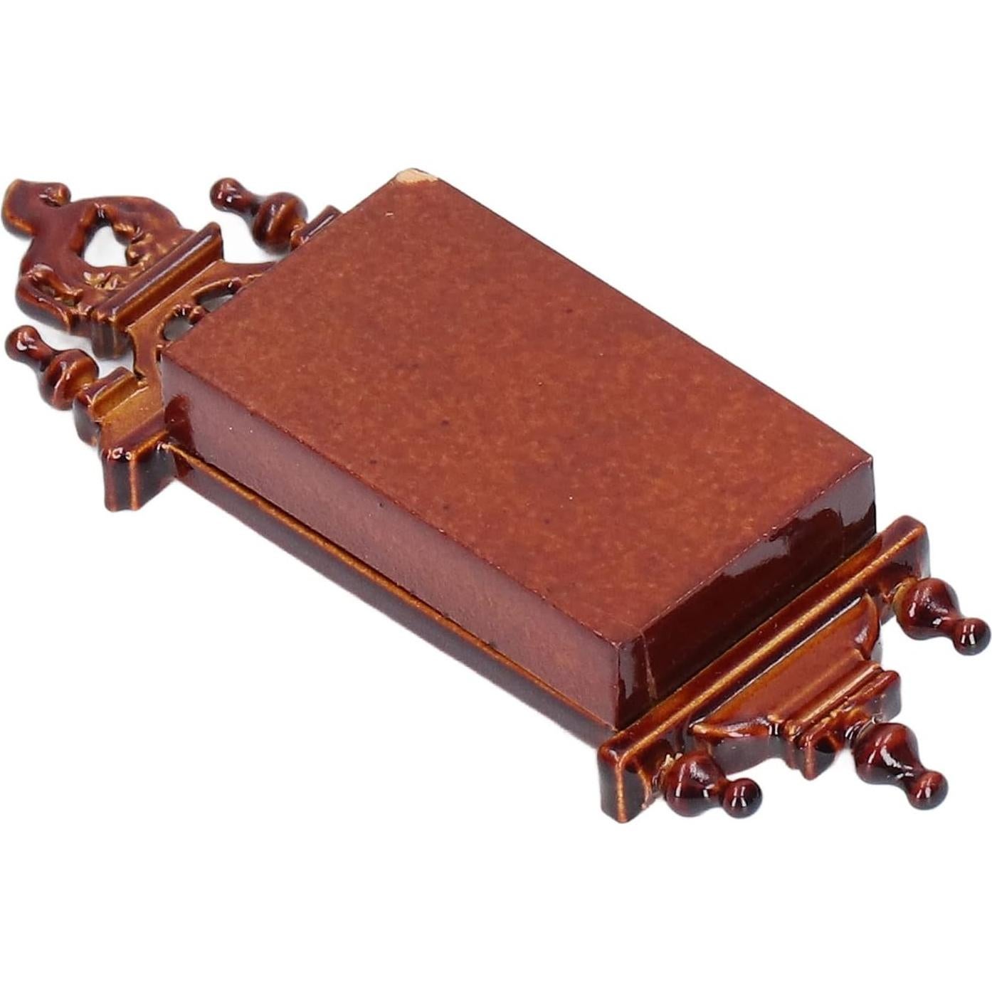 Reloj de pared miniatura Kudoo 1:12 vintage madera