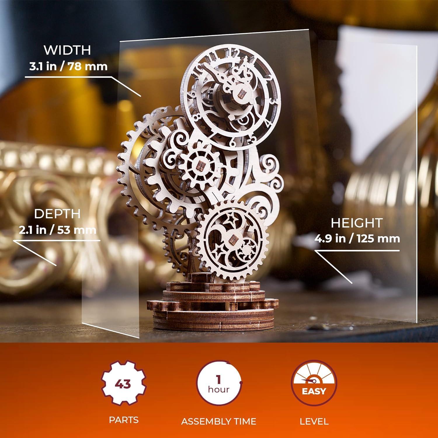 Rompecabezas 3D Reloj Steampunk Ugears - Madera Mecánica