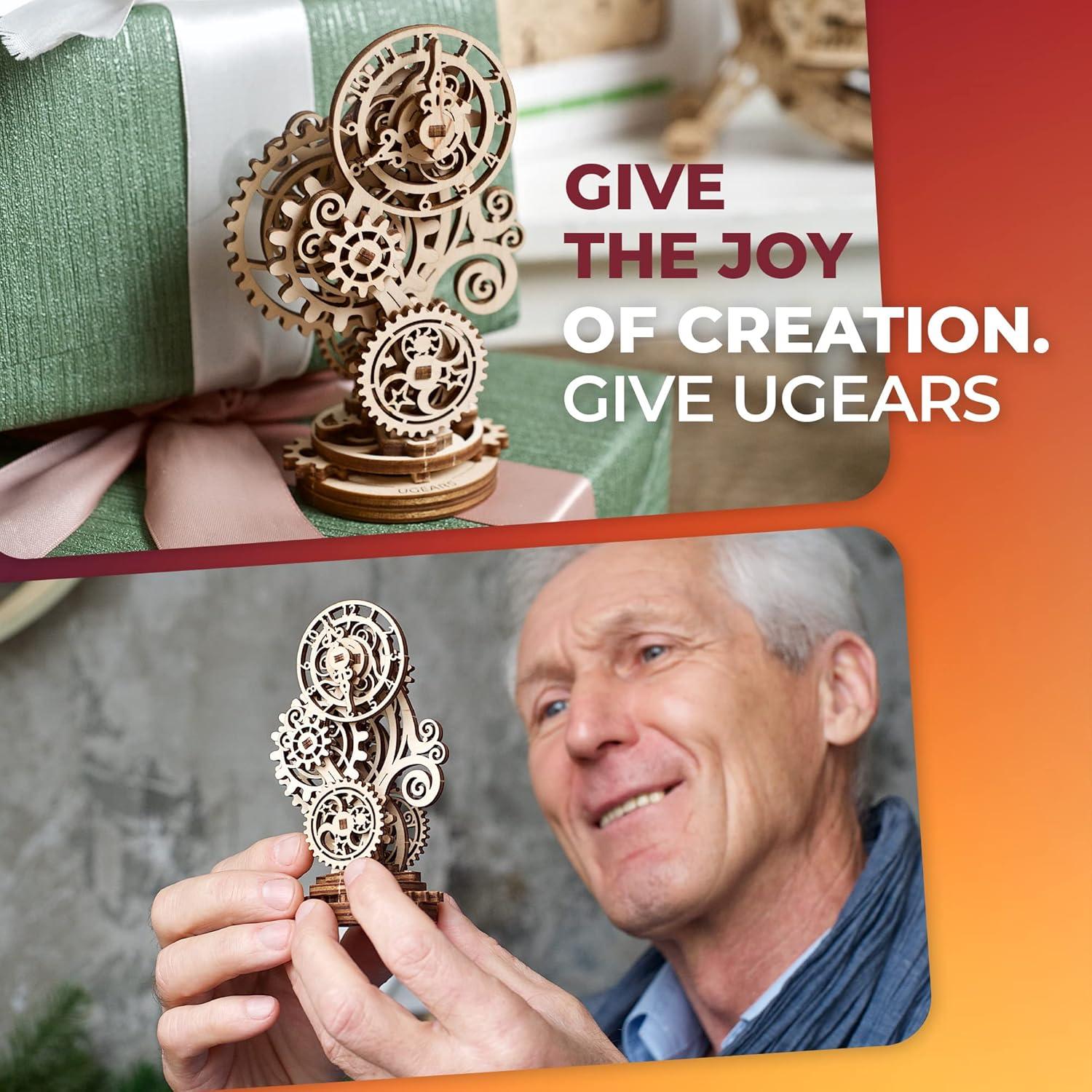 Rompecabezas 3D Reloj Steampunk Ugears - Madera Mecánica