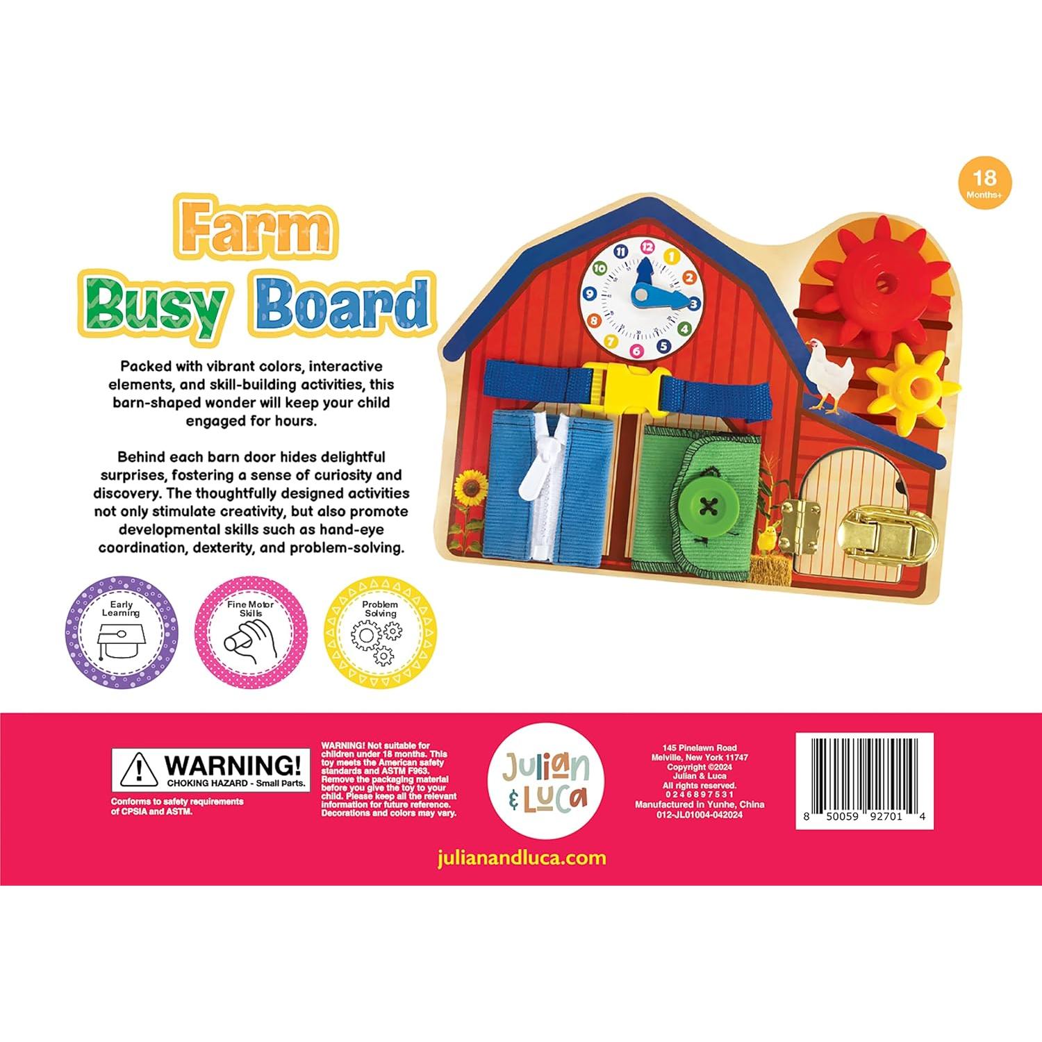 Tablero Ocupado de Madera Julian & Luca 31x23 cm para Niños