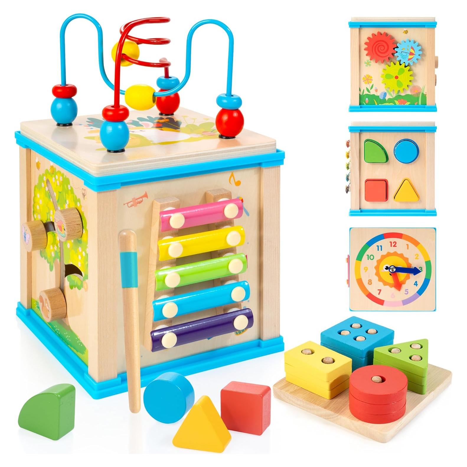 Cubo de Actividades de Madera 7-en-1 Montessori ShenZhen