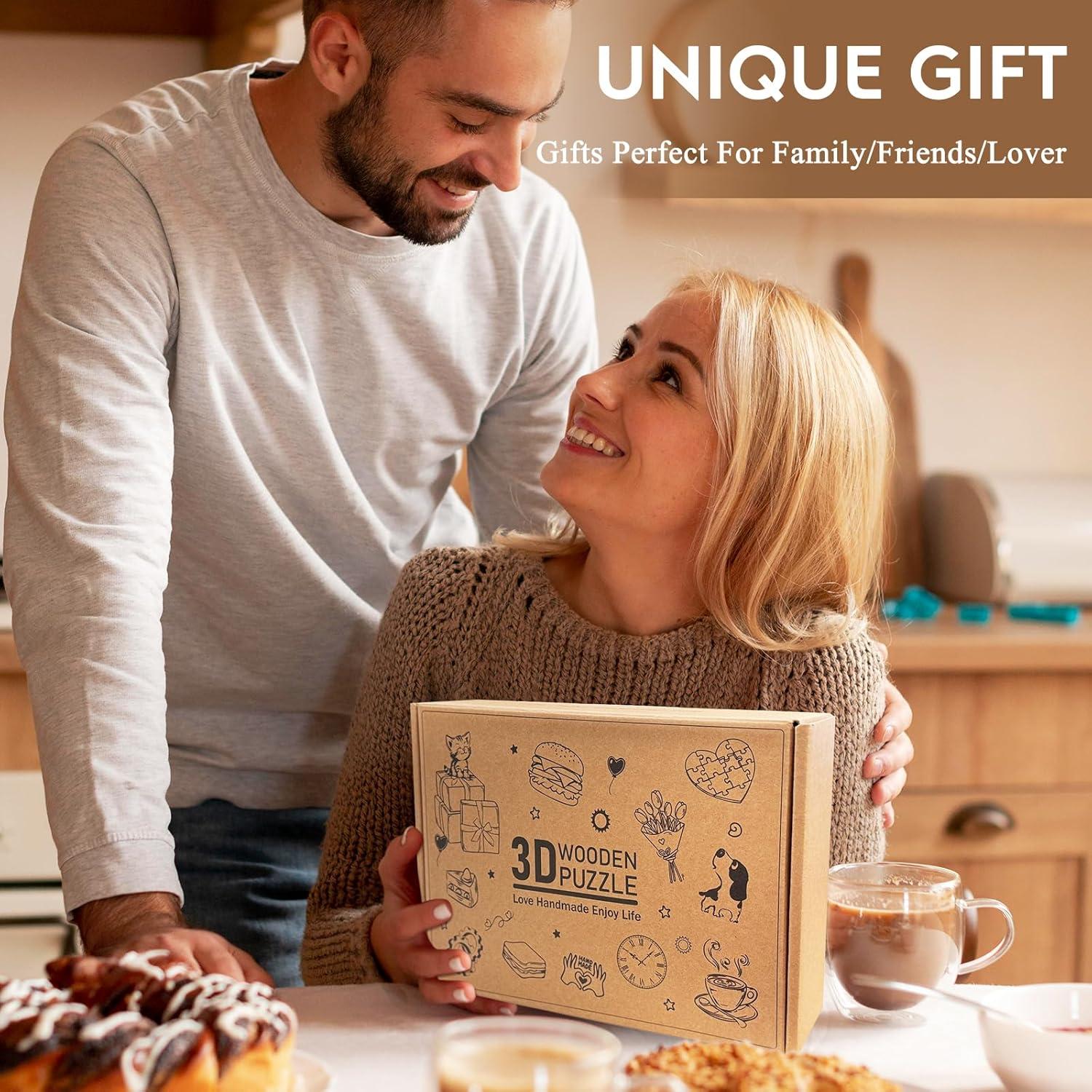 Rompecabezas 3D Cutywood Reloj Péndulo Dragón Madera 33x37cm