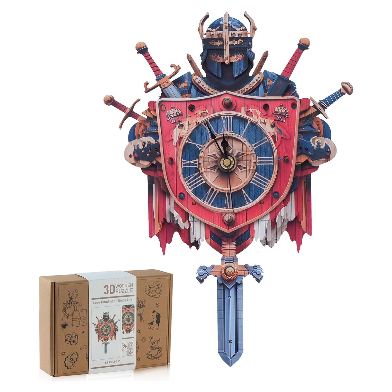 Rompecabezas 3D de Madera Reloj Caballero RNFINEWOW