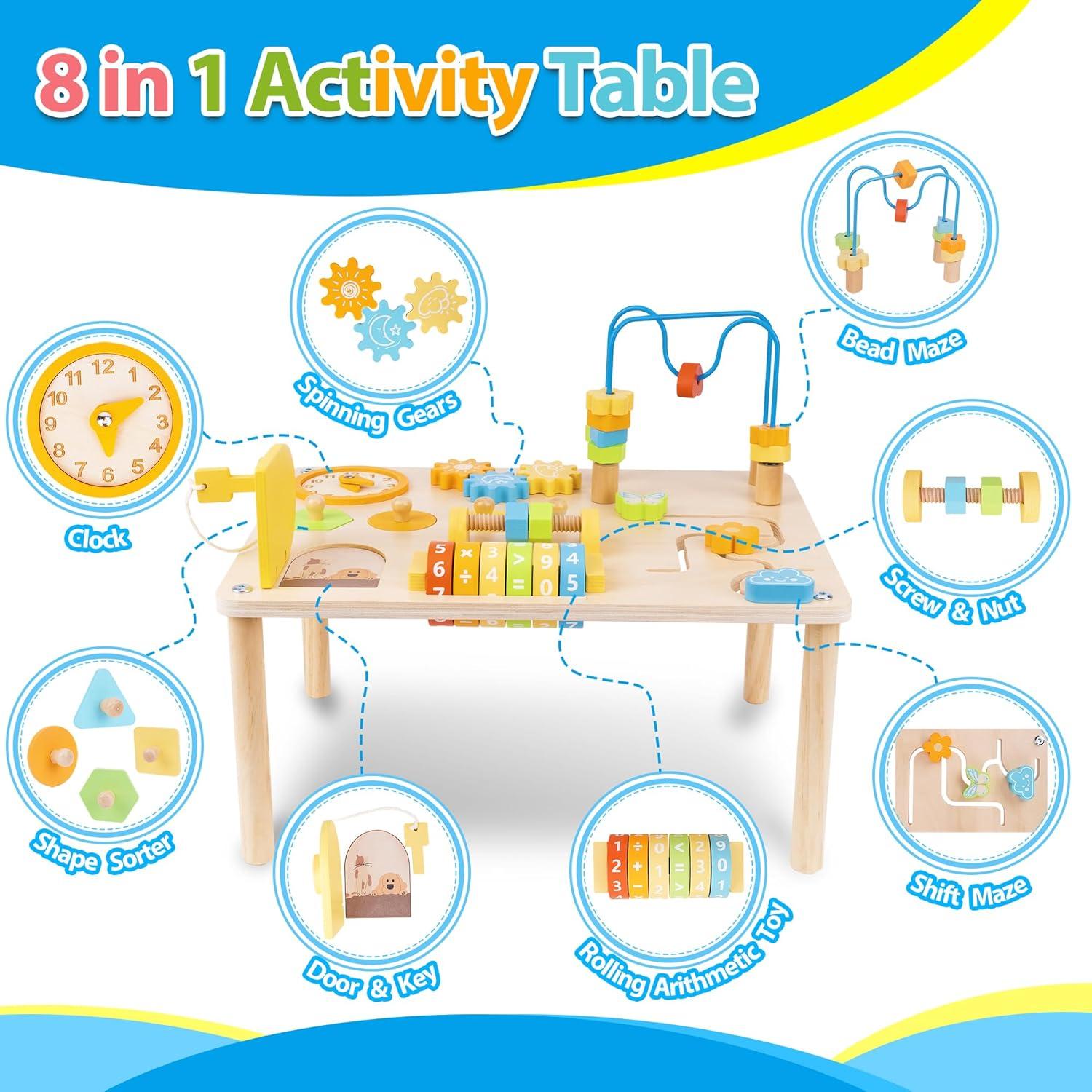 Mesa de Actividades ATOYUS 8 en 1 para Niños 1-3 Años