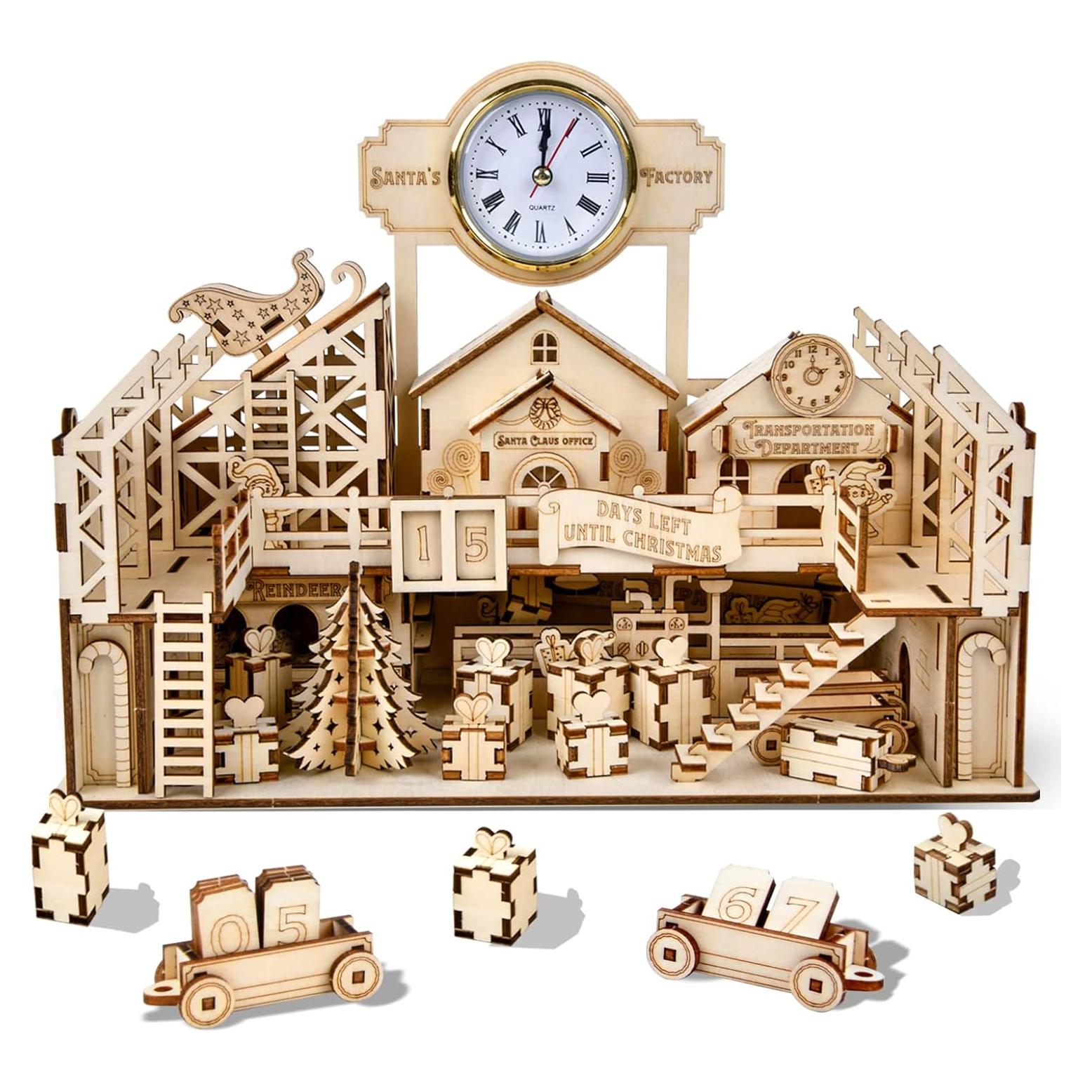 Rompecabezas de Madera 3D Taller de Santa - Varbertos - 225 Piezas