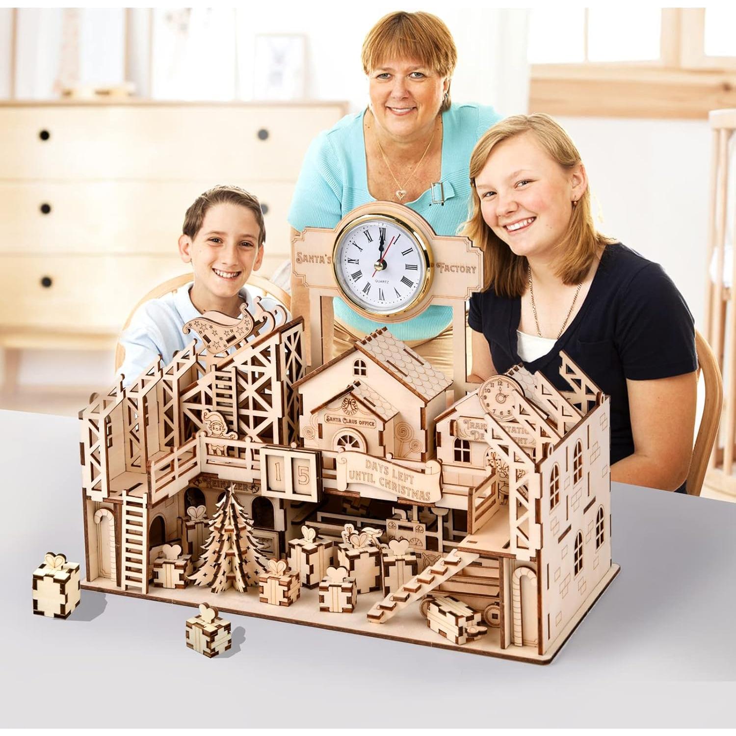 Rompecabezas de Madera 3D Taller de Santa - Varbertos - 225 Piezas