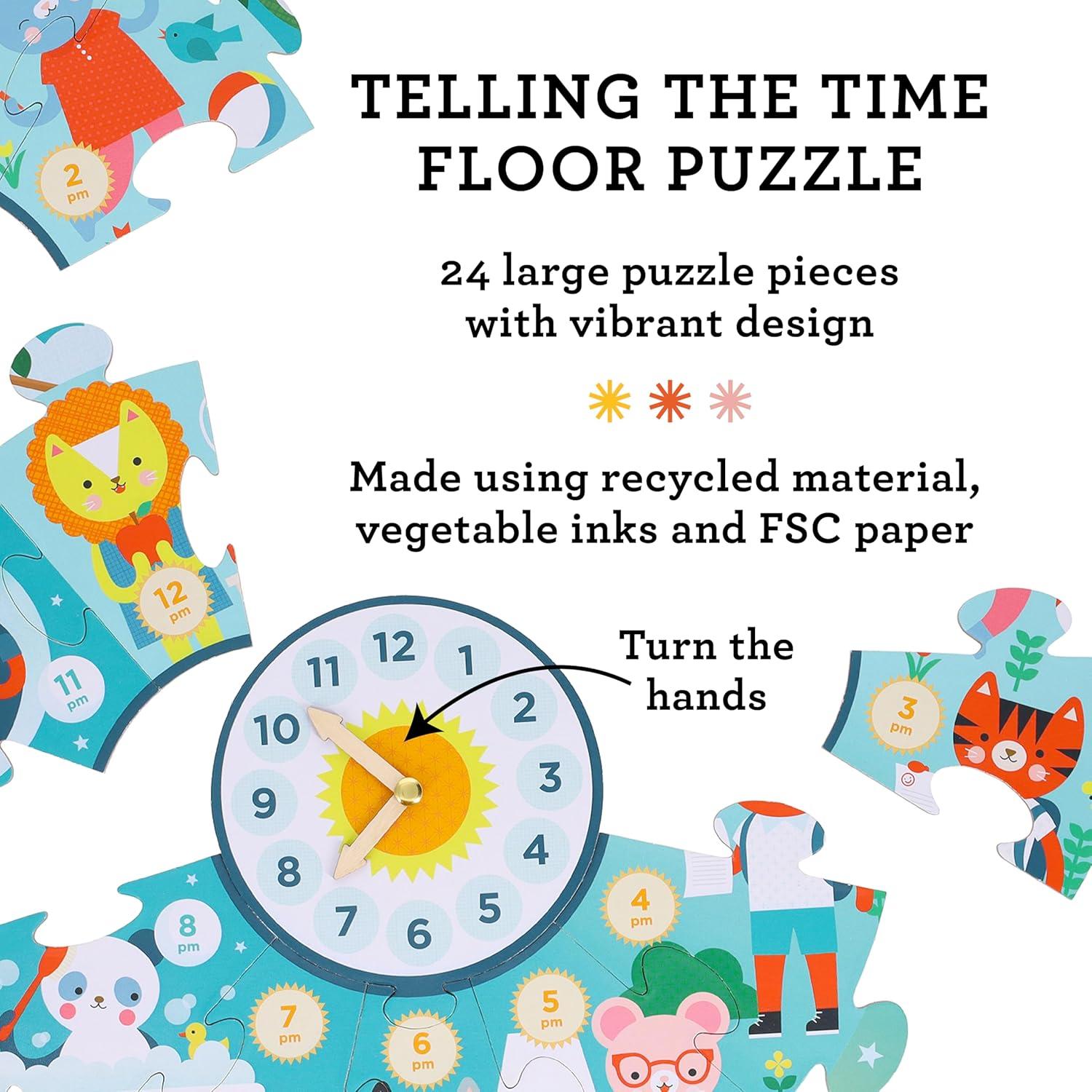 Rompecabezas de Suelo Petit Collage 24 Piezas Aprendiendo Hora