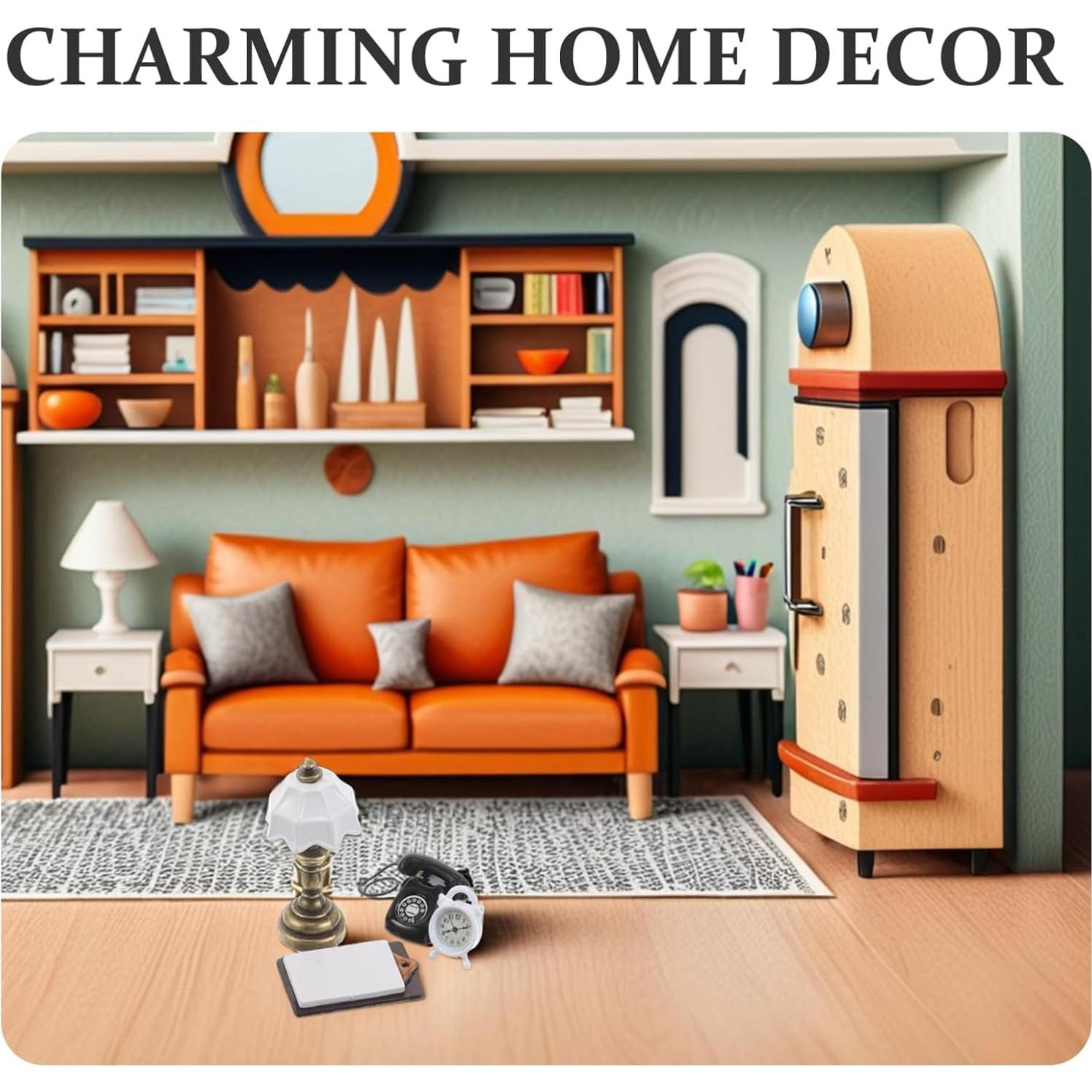 Lámpara miniatura TOYANDONA para casa de muñecas LED