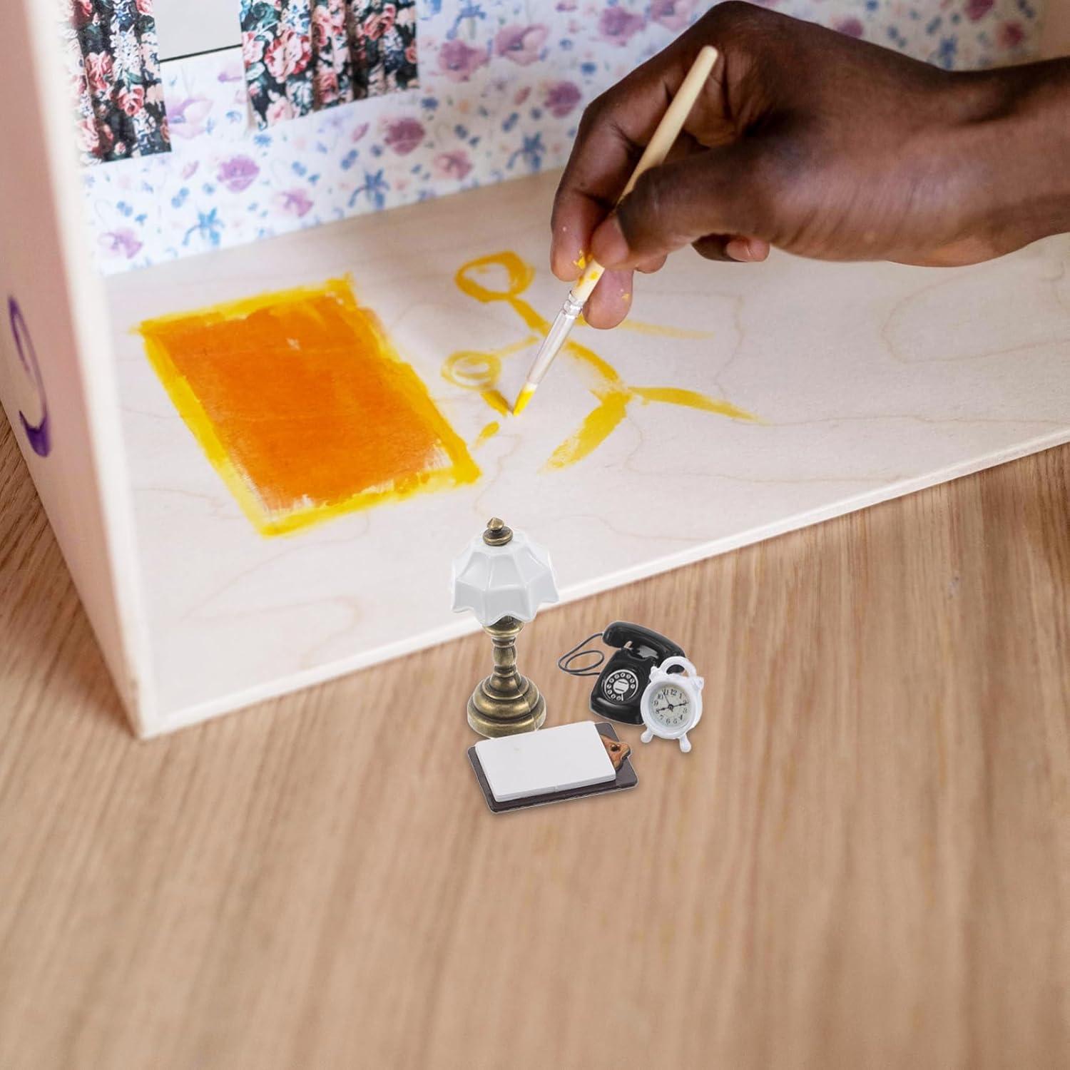 Lámpara miniatura TOYANDONA para casa de muñecas LED