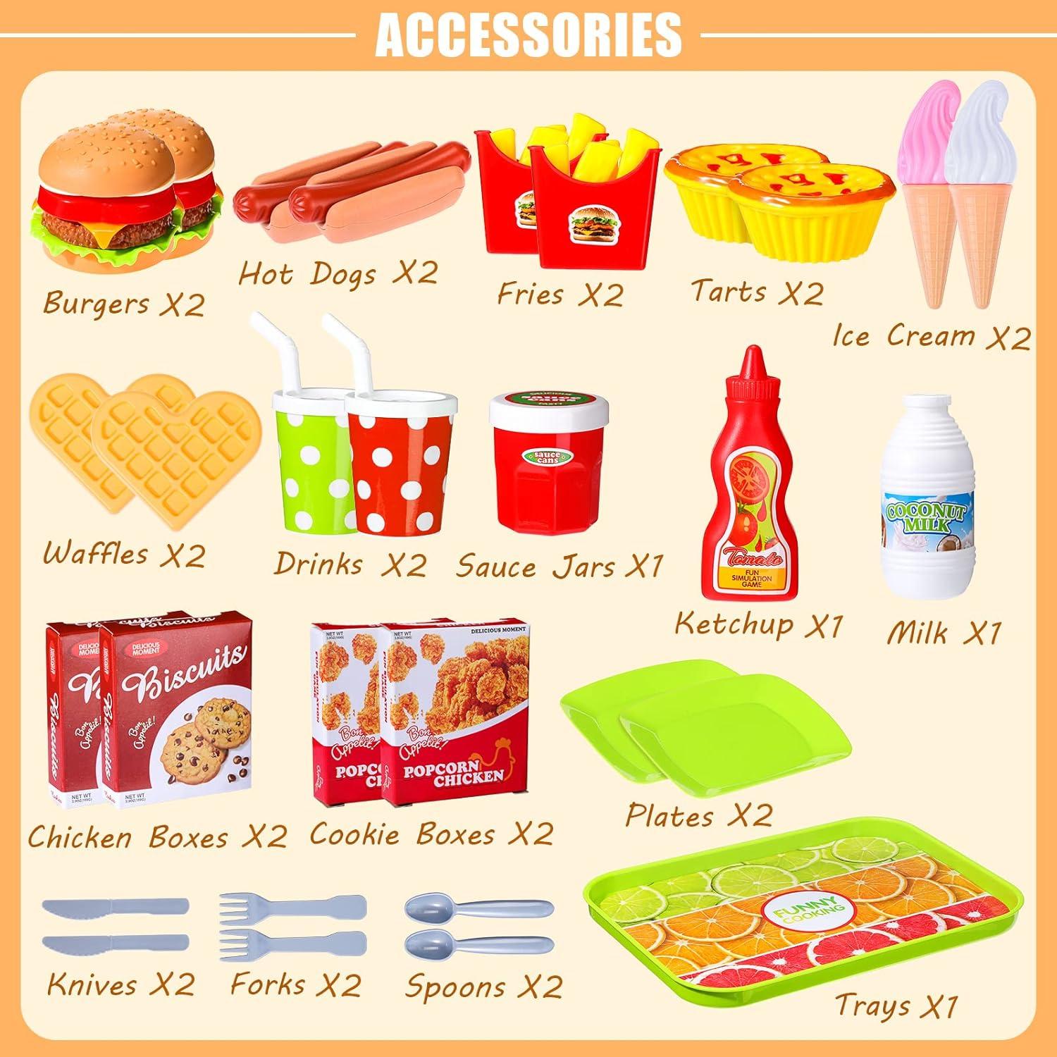 Conjunto de Juguetes de Comida Falsa Zomiboo 32x26 cm