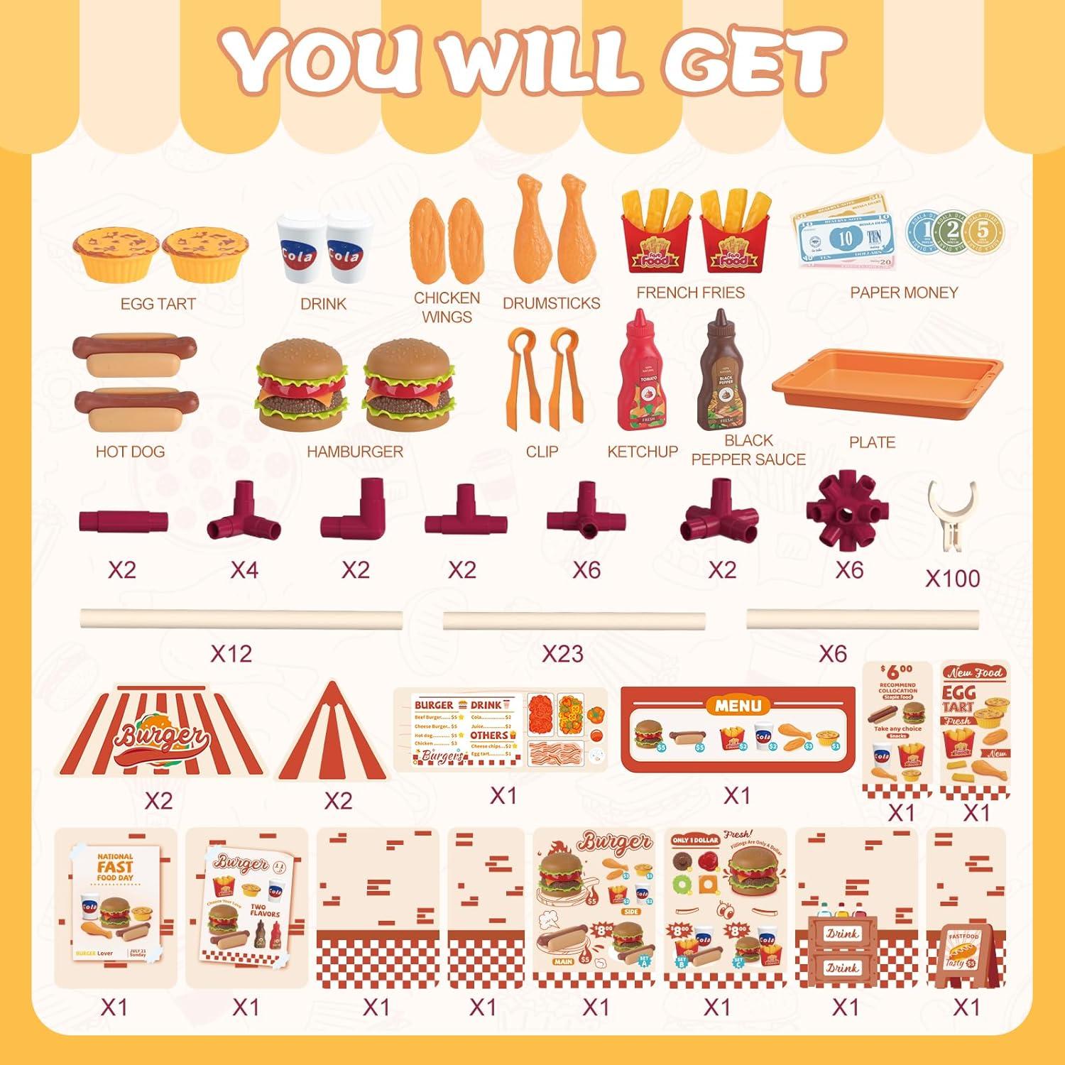 Conjunto de Juego de Hamburguesa KOALA DIARY 21 Piezas