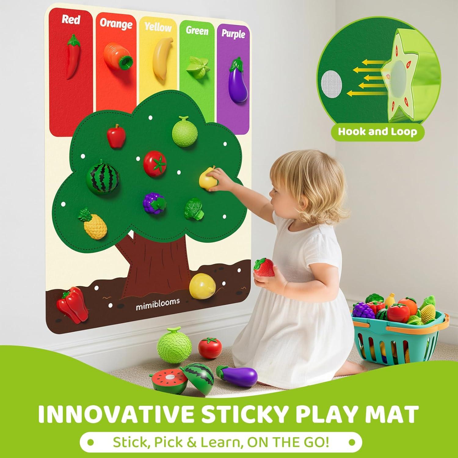 Juego de Comida de Cocina para Niños con Alfombrilla de Fieltro