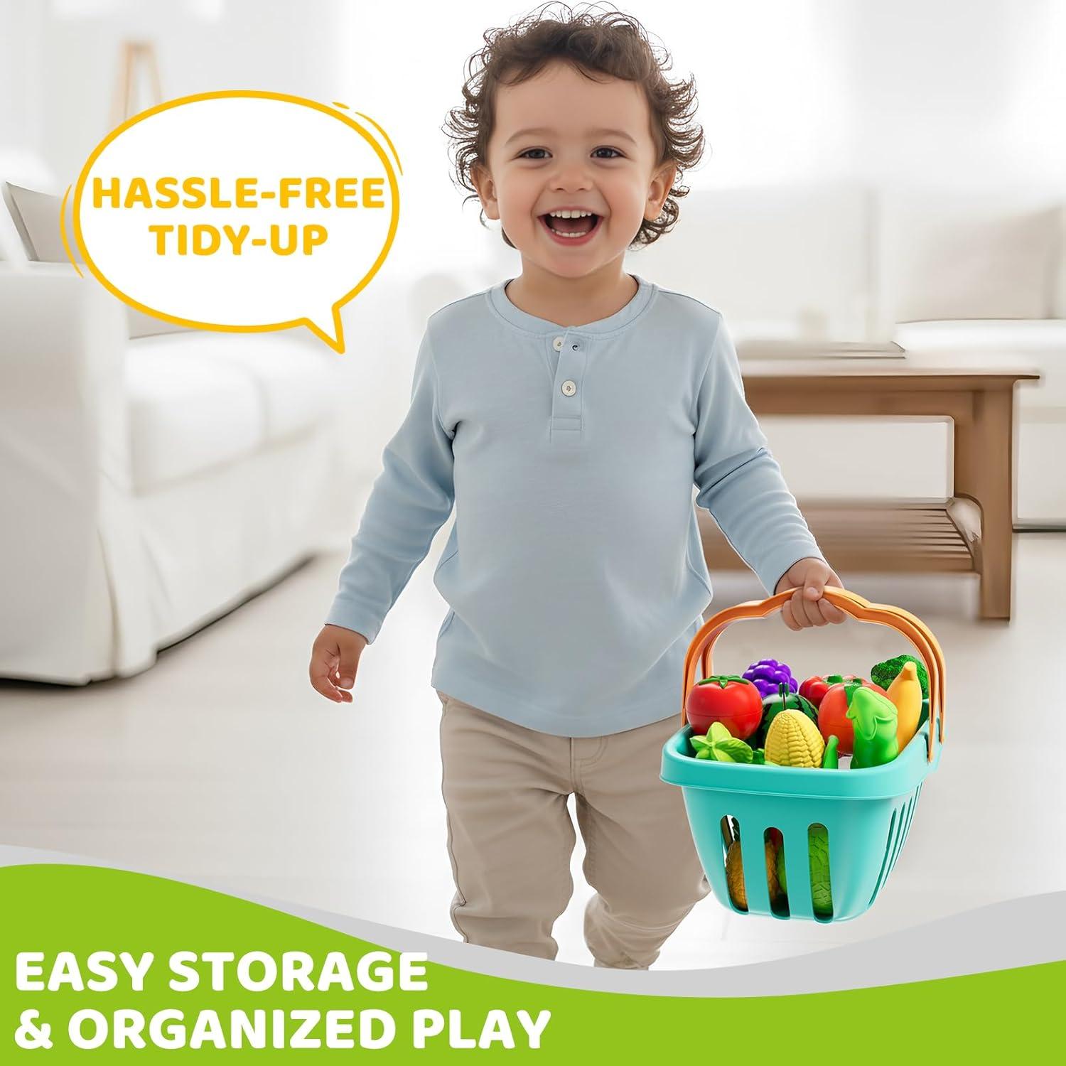 Juego de Comida de Cocina para Niños con Alfombrilla de Fieltro