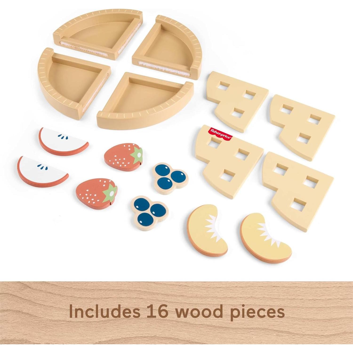 Fisher-Price Juguete de Madera Pastel de Frutas 16 Piezas