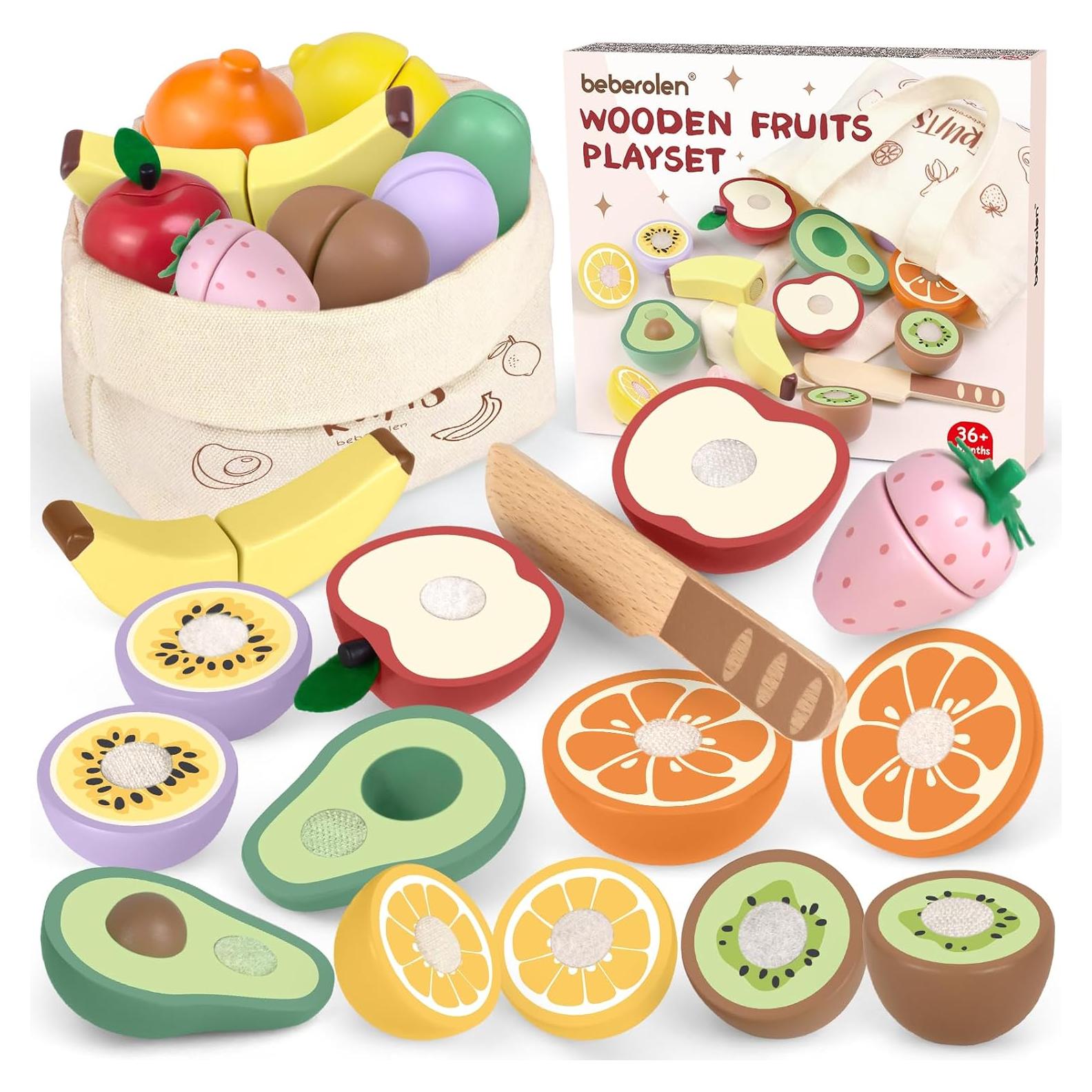 Juego de Comida de Madera Beberolen para Niños 3+ Años