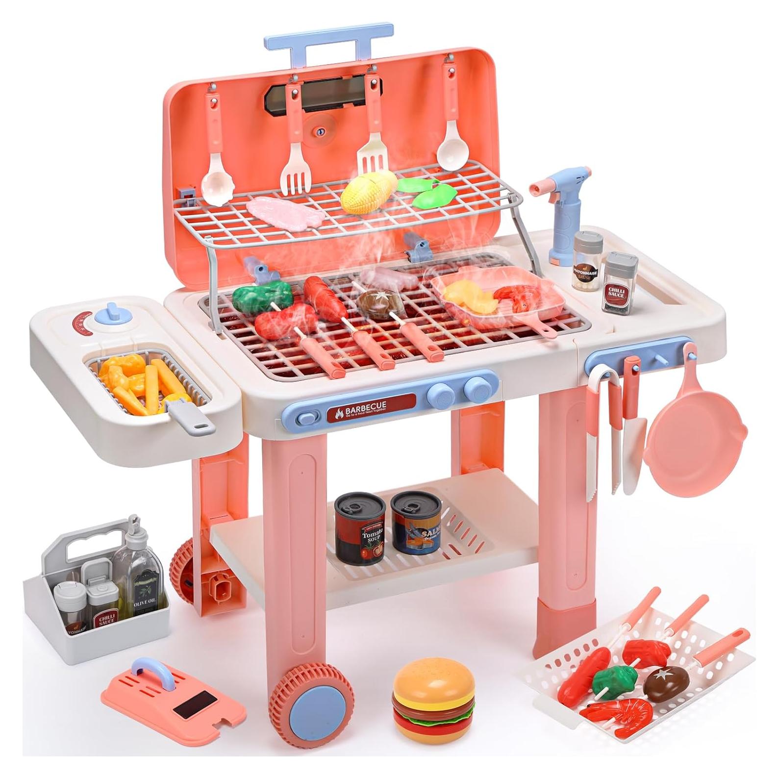 Set de Parrilla BBQ CUTE STONE Rosa para Niños 3+ Años