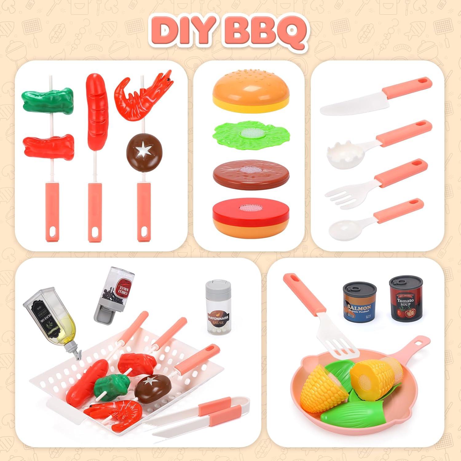 Set de Parrilla BBQ CUTE STONE Rosa para Niños 3+ Años