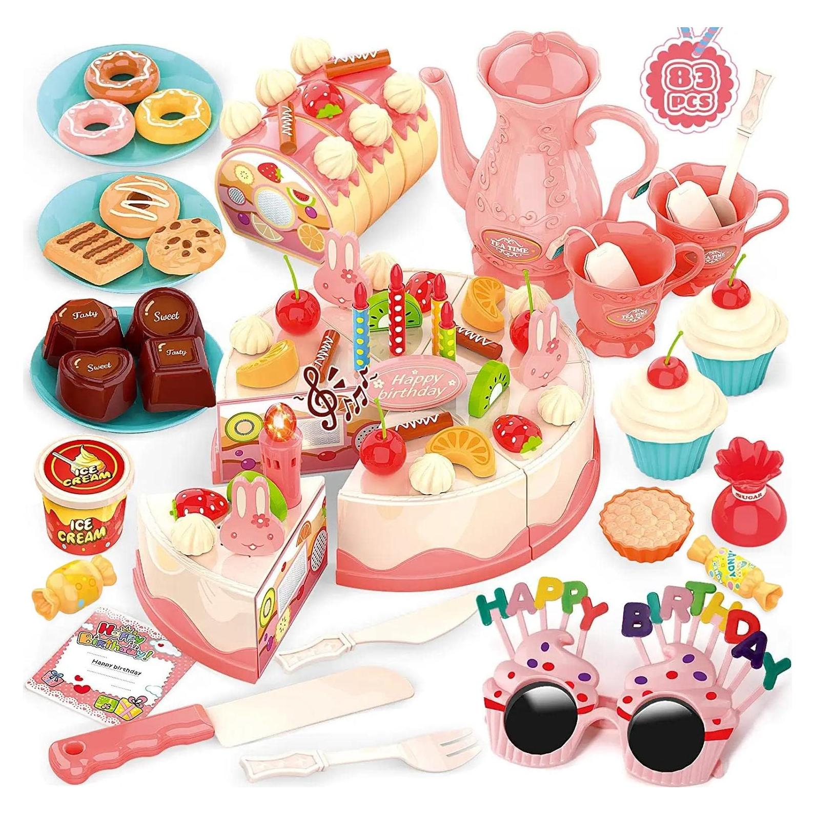 Juego de Comida de Pastel de Cumpleaños 85 Piezas LOVE LIFE