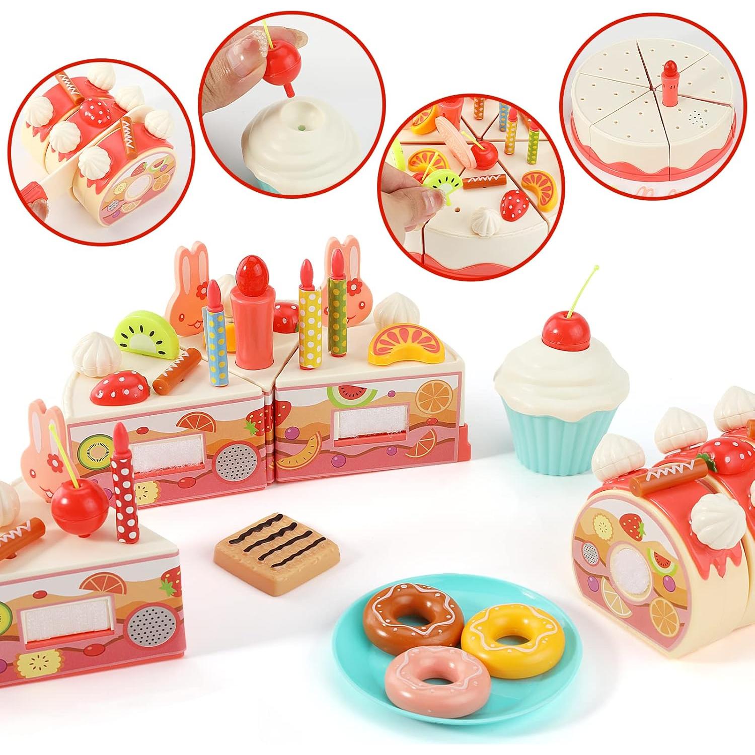 Juego de Comida de Pastel de Cumpleaños 85 Piezas LOVE LIFE