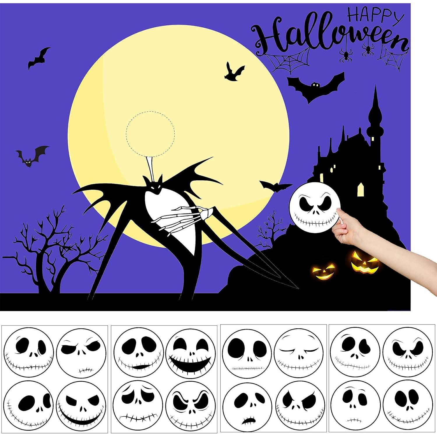 Juego de Fiesta Halloween Coloca la Cara en el Jack - Youlingd
