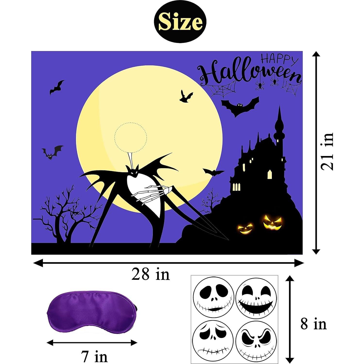 Juego de Fiesta Halloween Coloca la Cara en el Jack - Youlingd