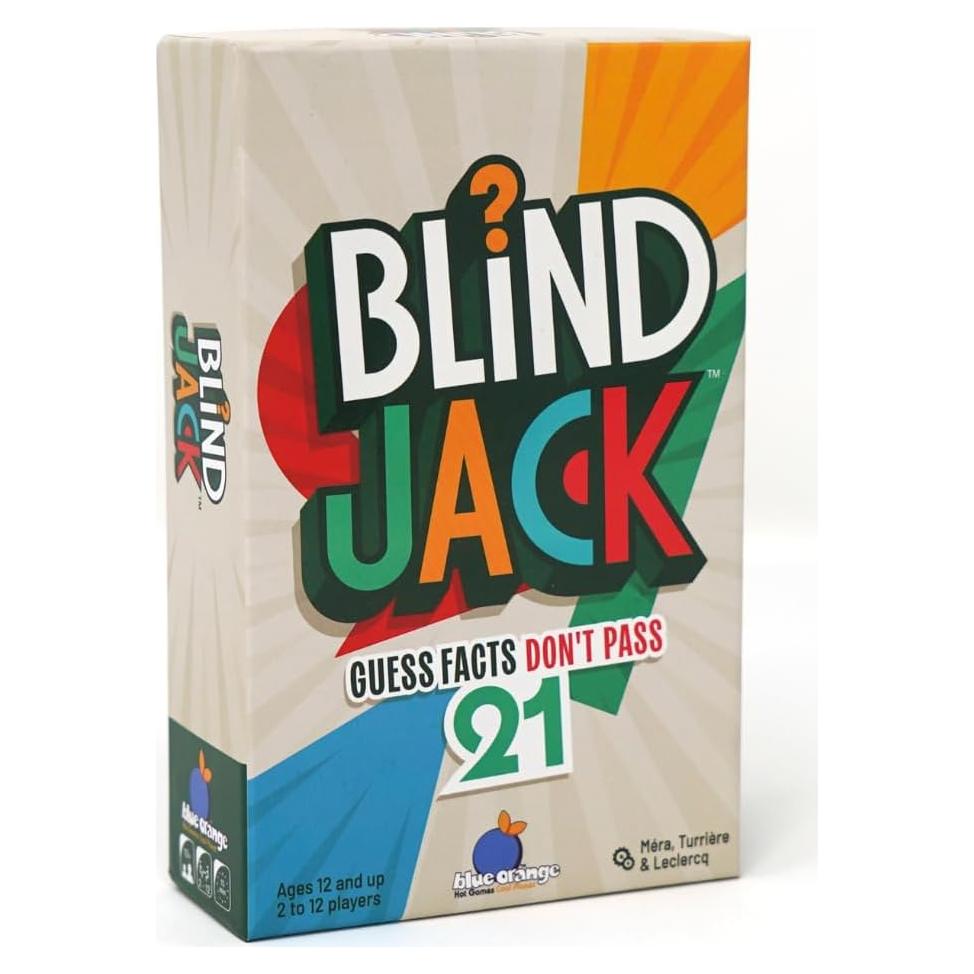 Juego de Cartas Blue Orange Blind Jack - Trivia y Estrategia 2-12 Jugadores