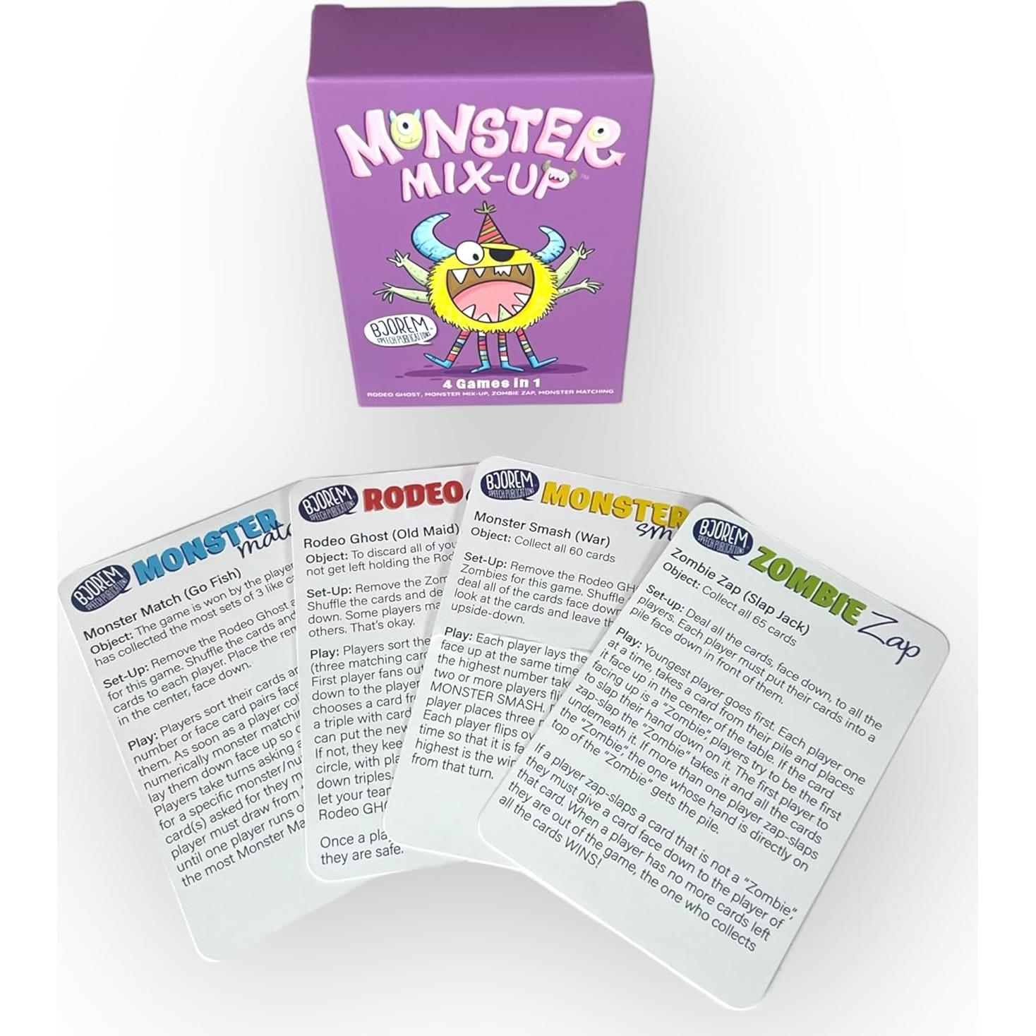 Baraja de Cartas Bjorem Speech Mix-Up 4 en 1 para Niños