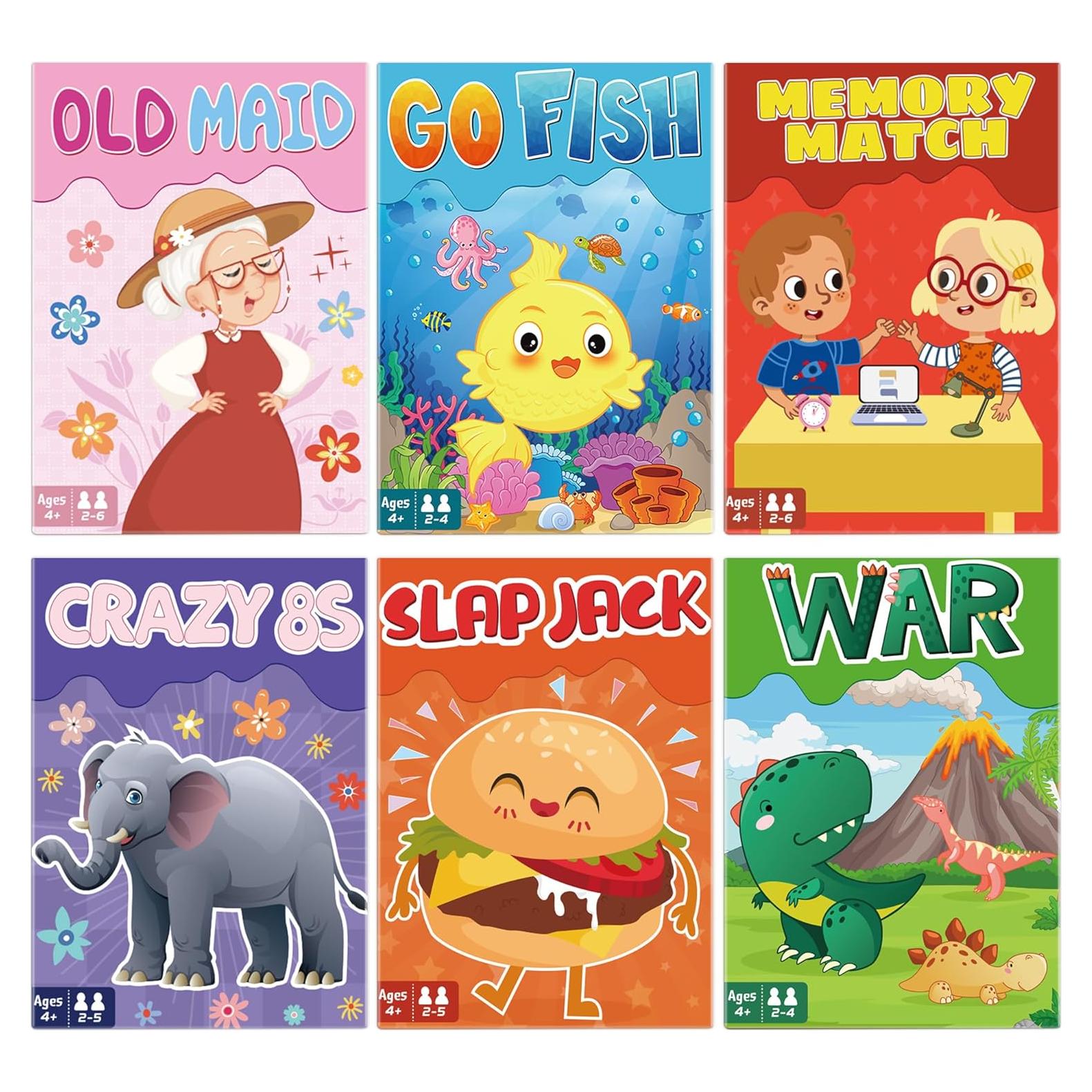 Juego de Cartas Divertido 6 en 1 Timenued para Niños