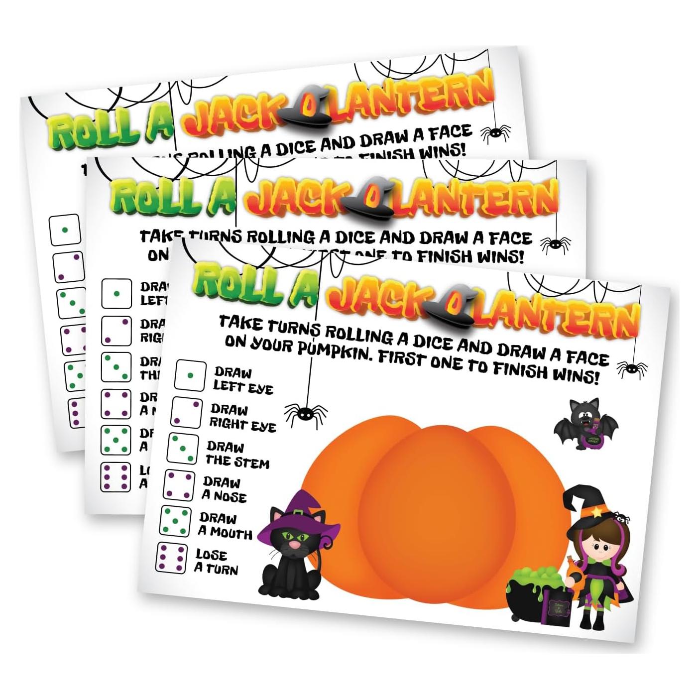 Juego de Fiesta Halloween Niños PINK PIXIE Dibuja Calabaza